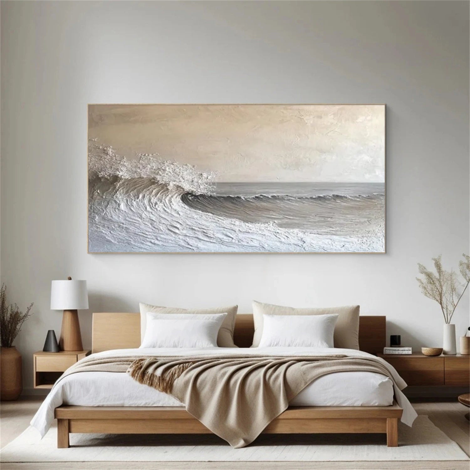 Sky And Ocean Abstract Textured Wall Art #SO319