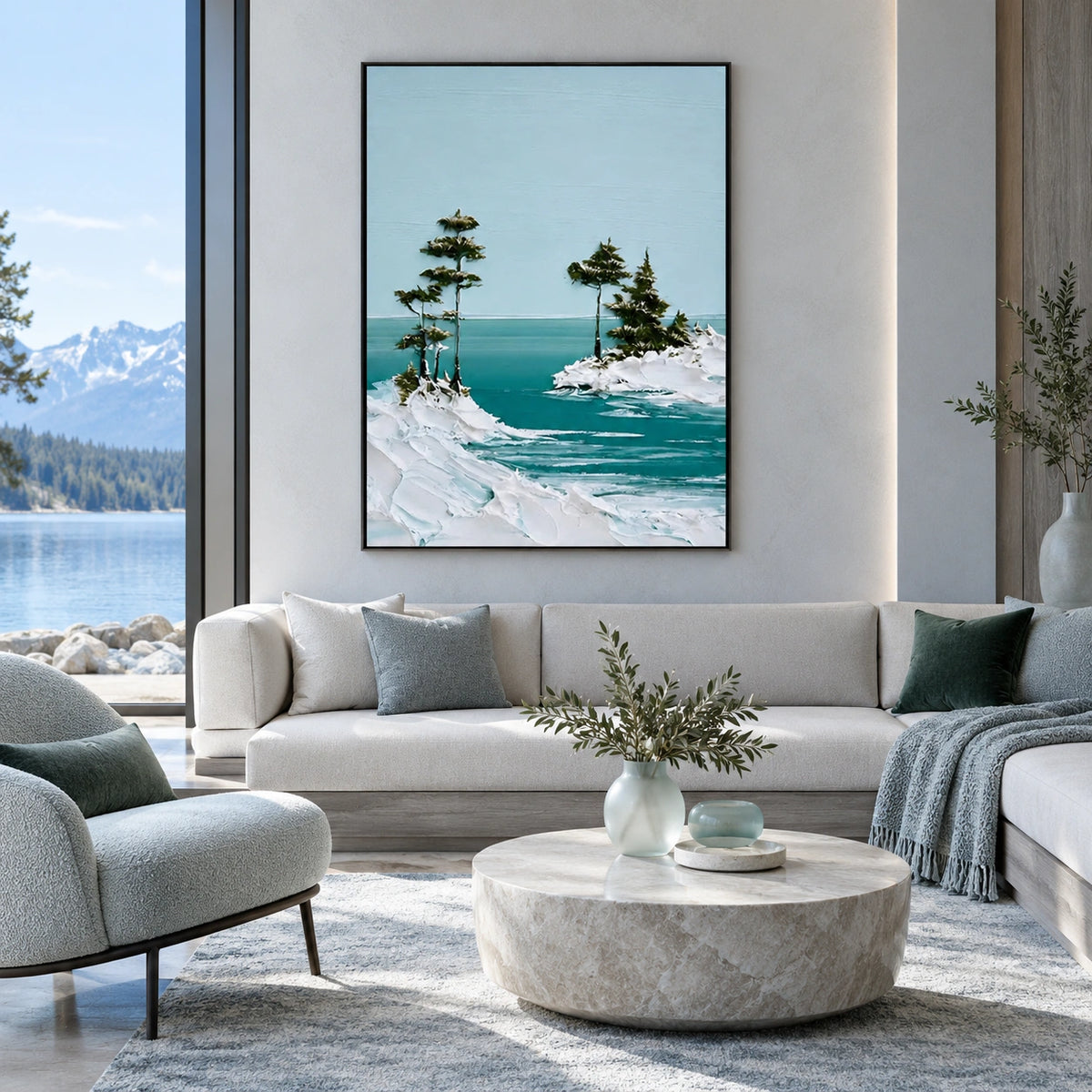 Sky And Ocean Abstract Wall Art #SO451