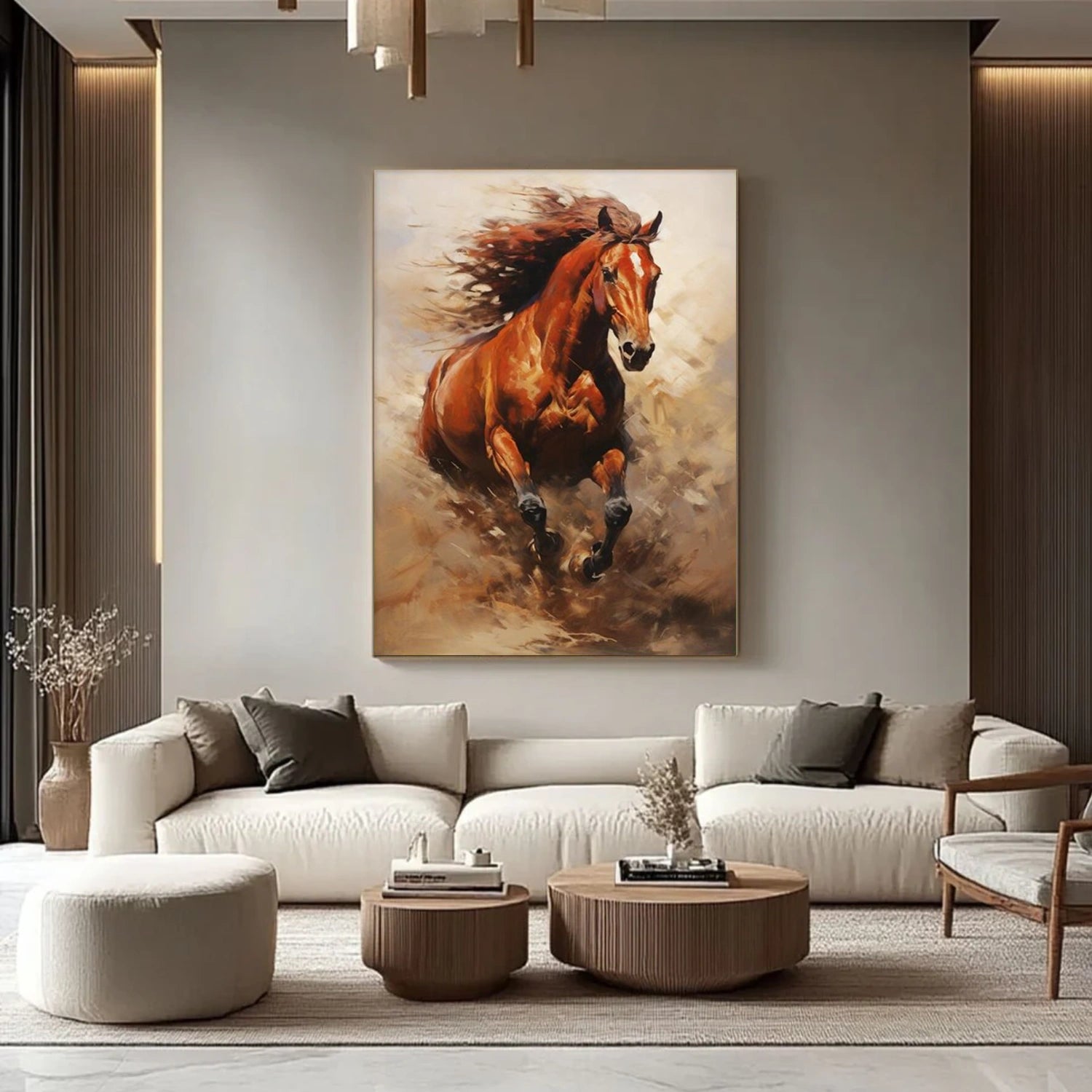 Abstract Animal Art Horse Wall Art #AT045