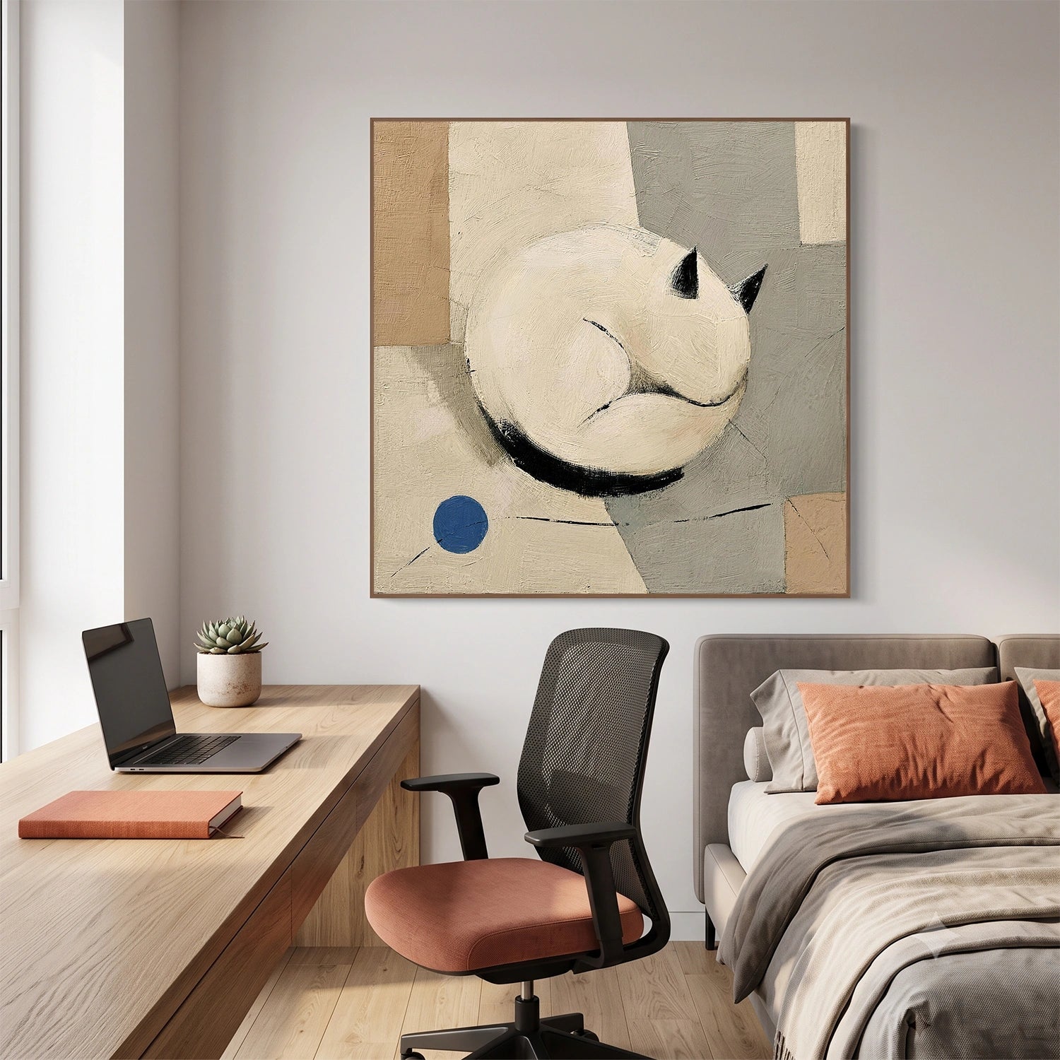 Abstract Animal Art Cat Wall Art #AT084