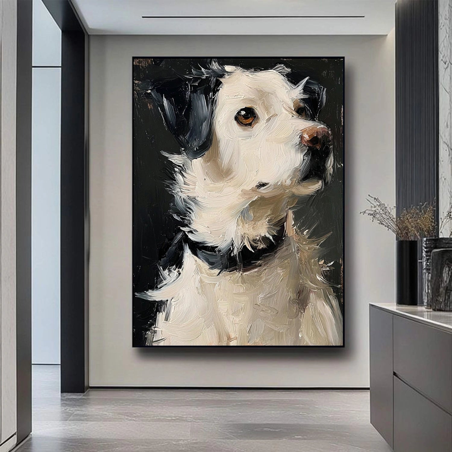 Abstract Animal Art Dog Wall Art #AT081