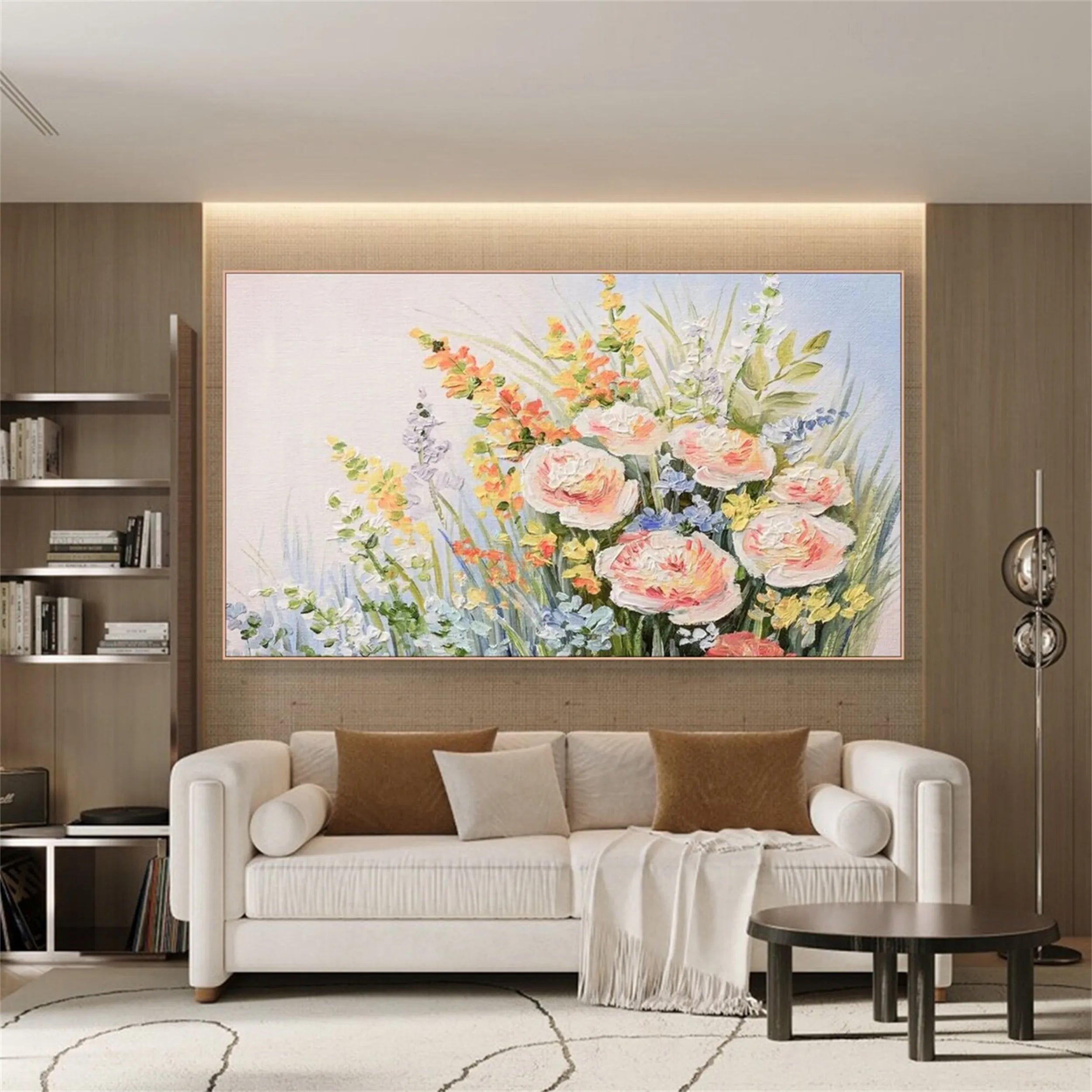 Colorful Tree And Flower Painting #TF014