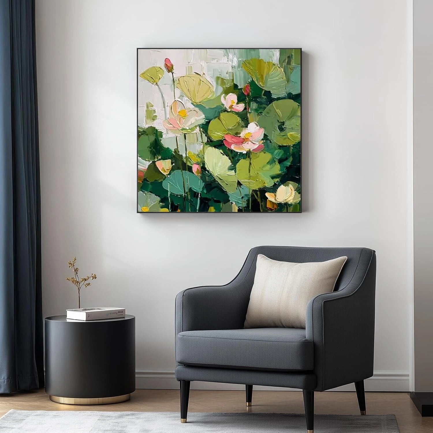 Tree And Flower Abstract Textured Wall Art #TF163
