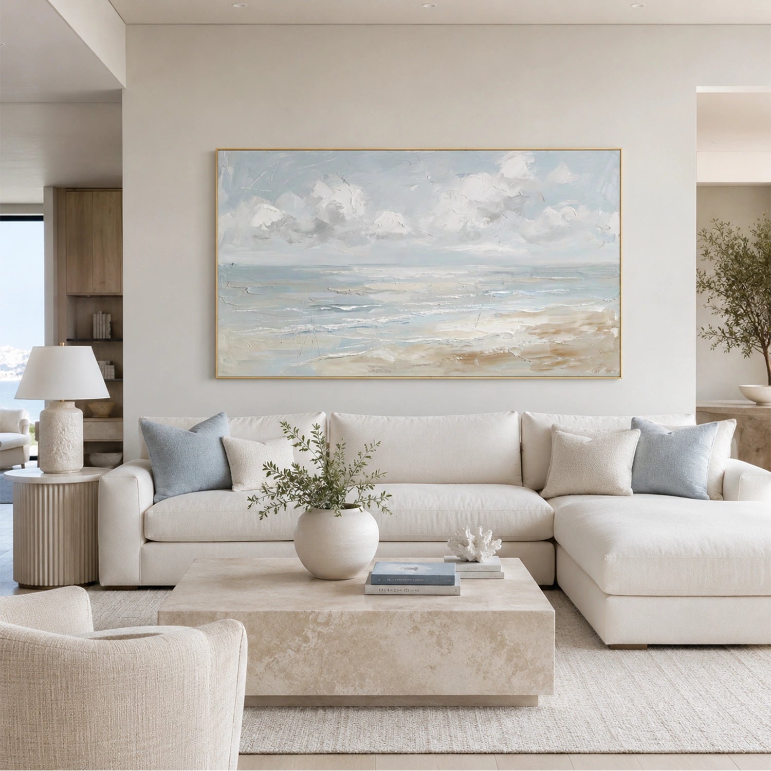 Sky And Ocean Abstract Wall Art #SO439