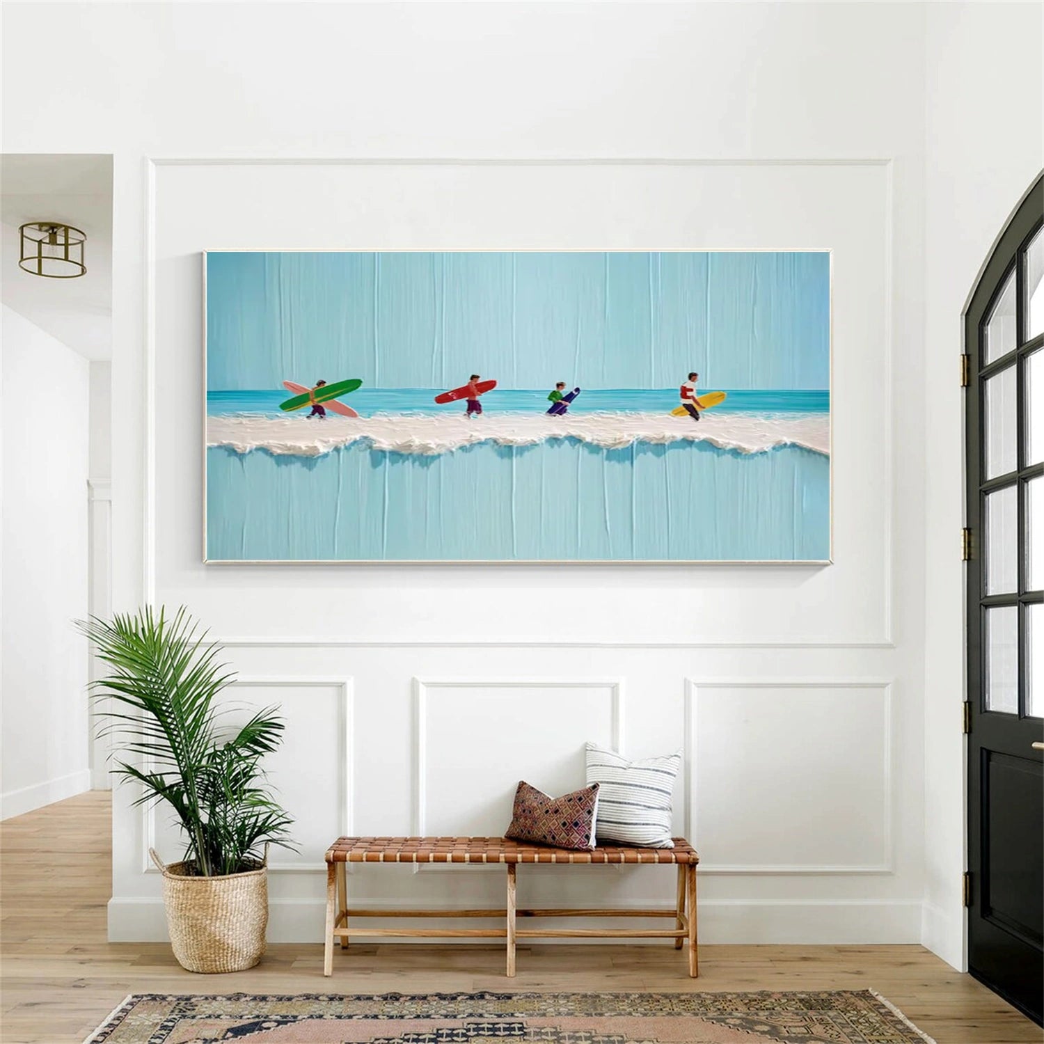 Surfing Sport Textured Wall Art #BA054