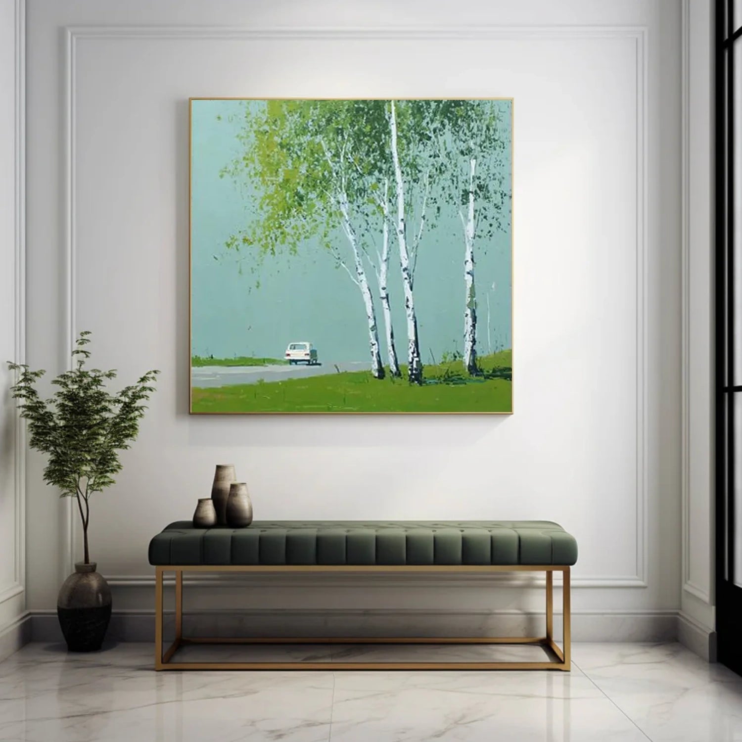 Tree And Flower Abstract Wall Art #TF164