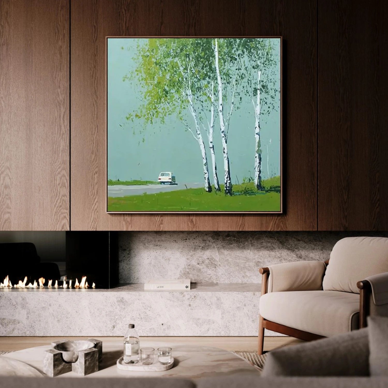 Tree And Flower Abstract Wall Art #TF164