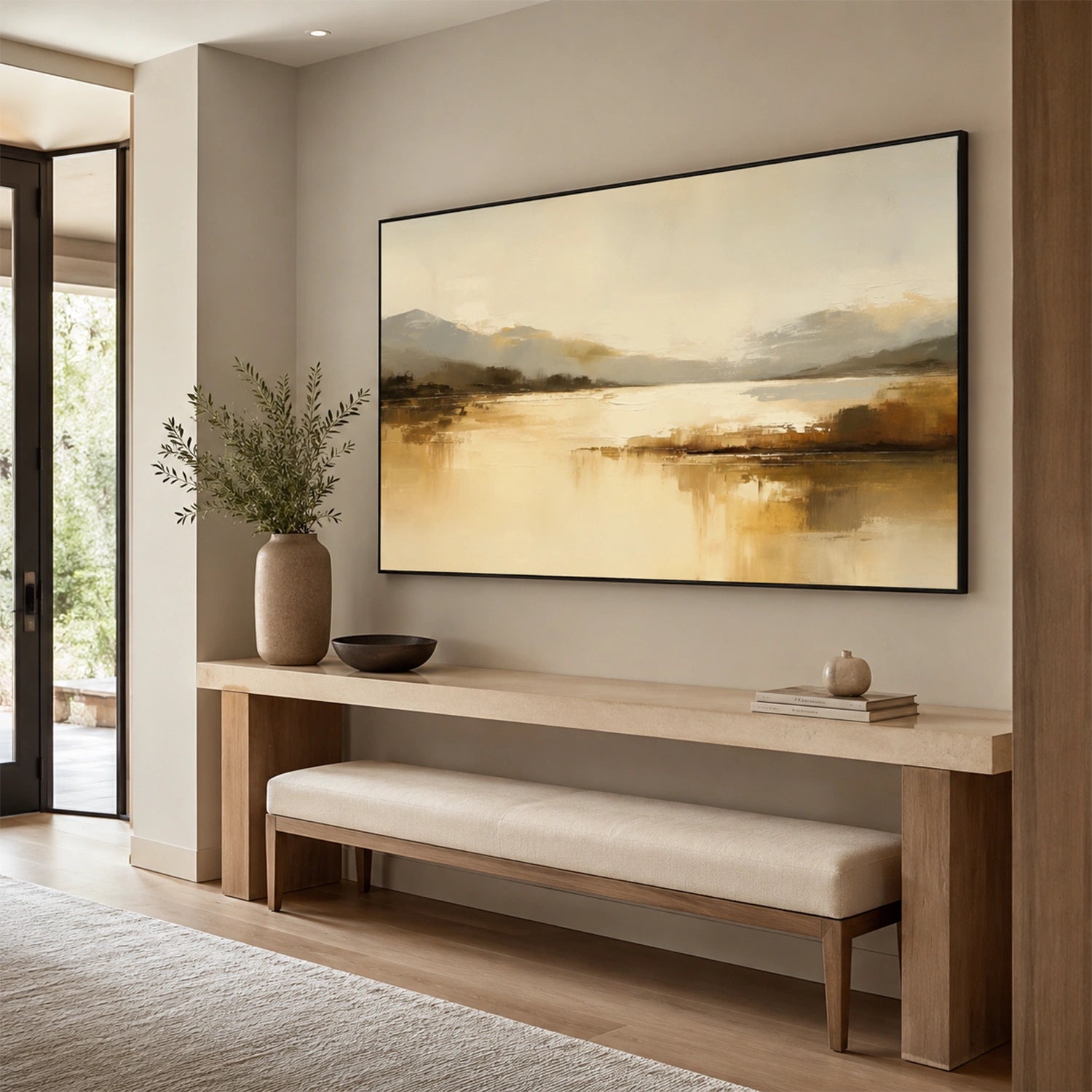 Abstract Mountain Canvas Art #WT266