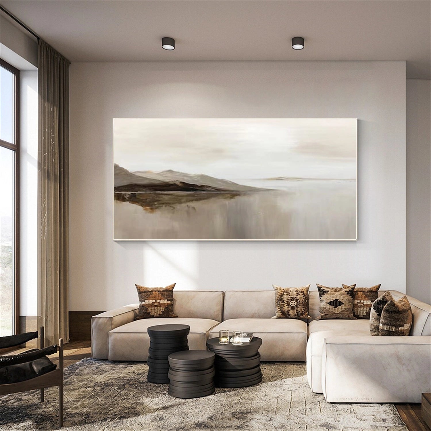 Abstract Mountain Canvas Art #WT256