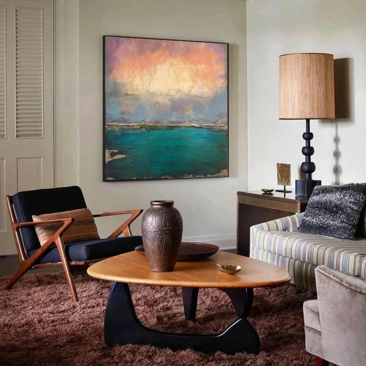 Sky And Ocean Abstract Wall Art #SO290