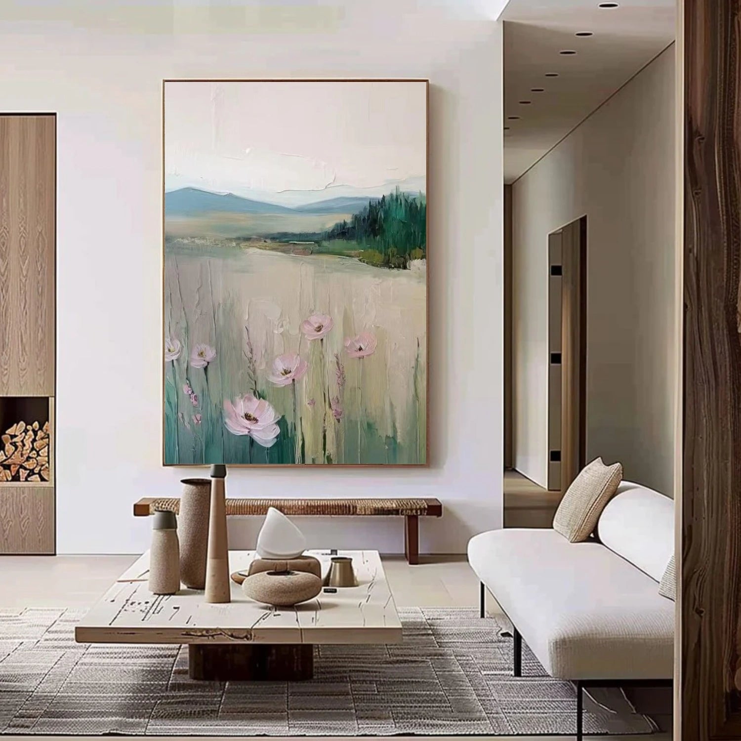 Tree And Flower Abstract Wall Art #TF173