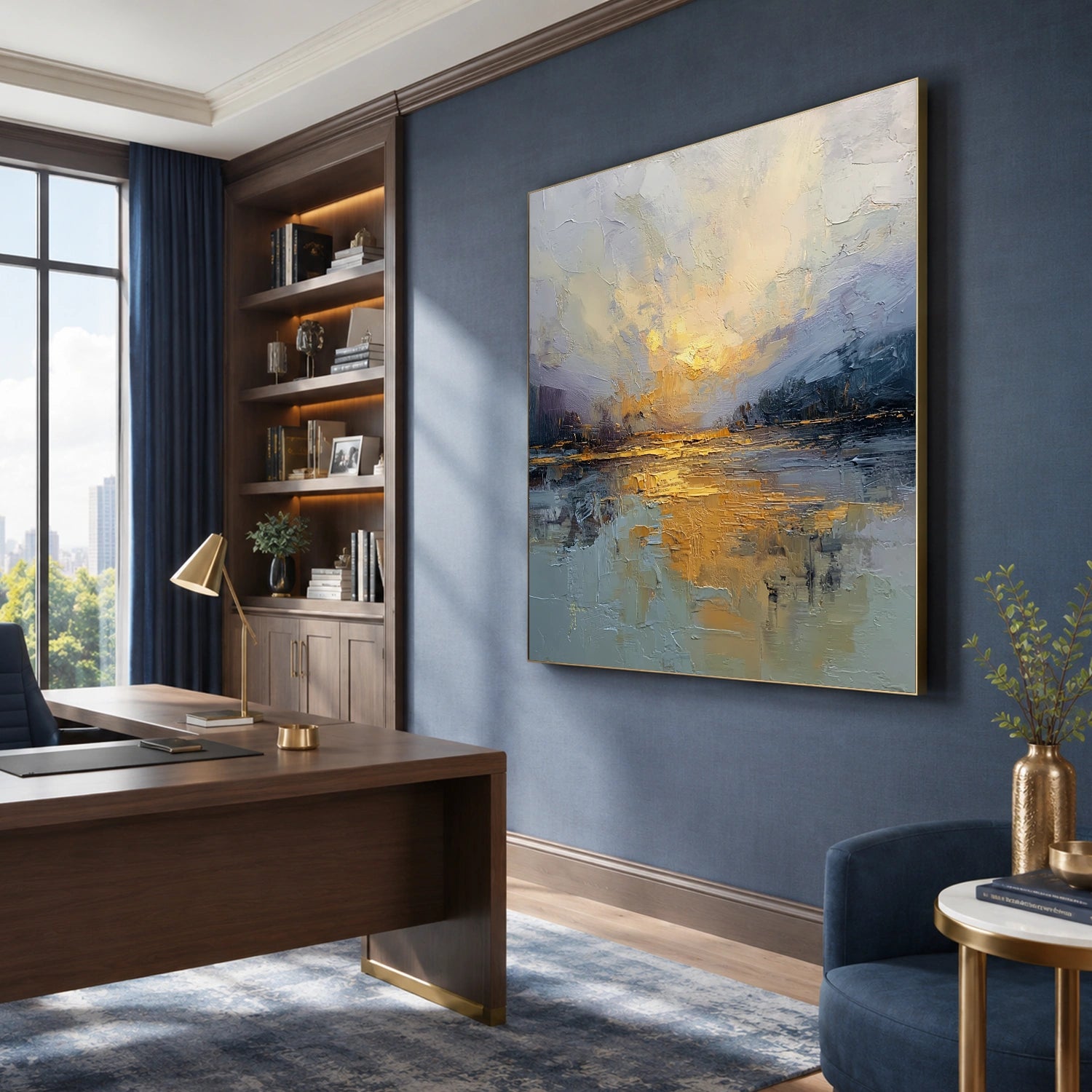 Sky And Ocean Abstract Wall Art #SO432