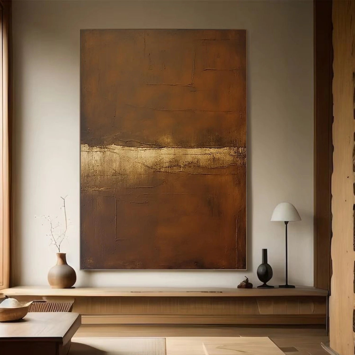 Brown Abstract Wall Art #AW111