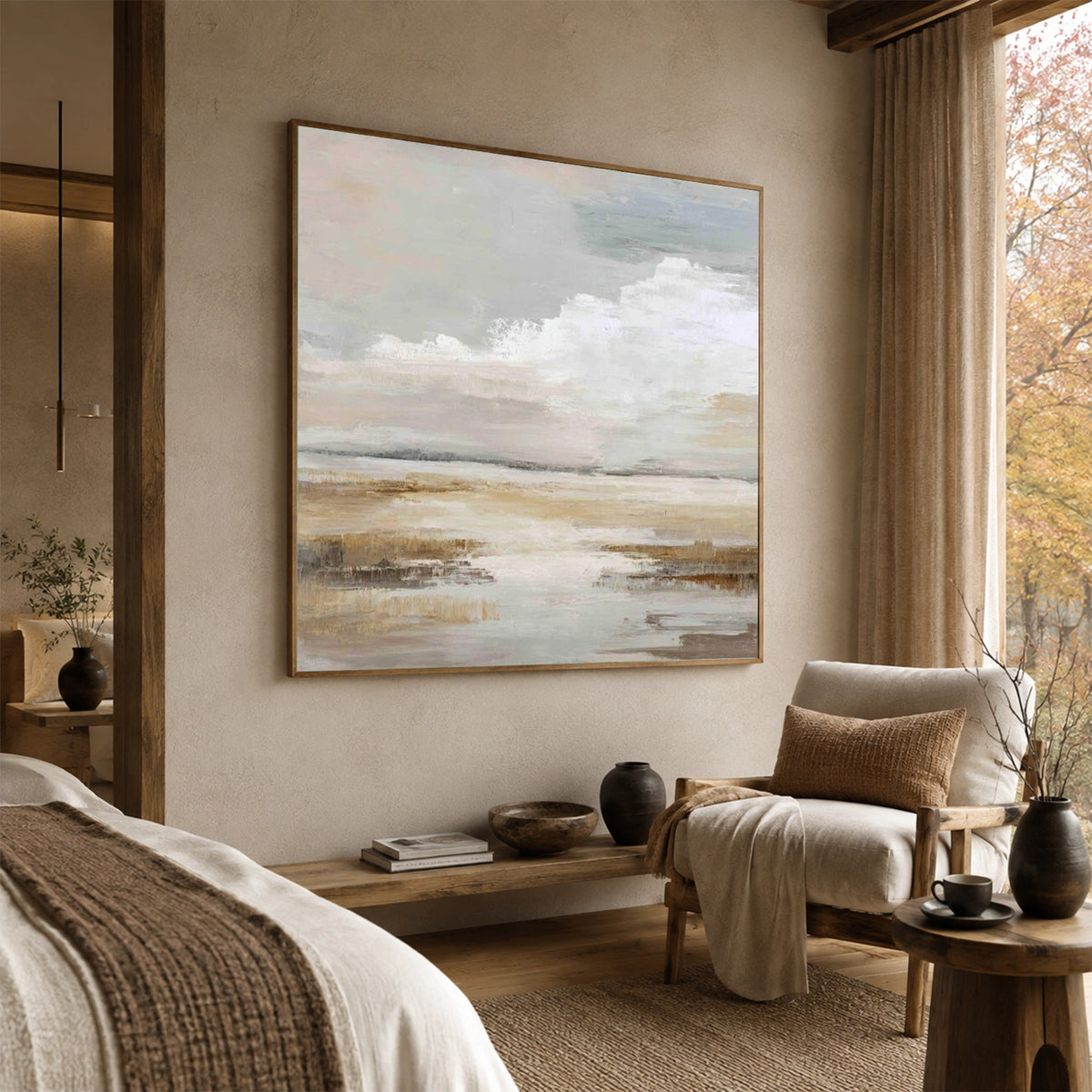 Sky And Ocean Abstract Wall Art #SO463