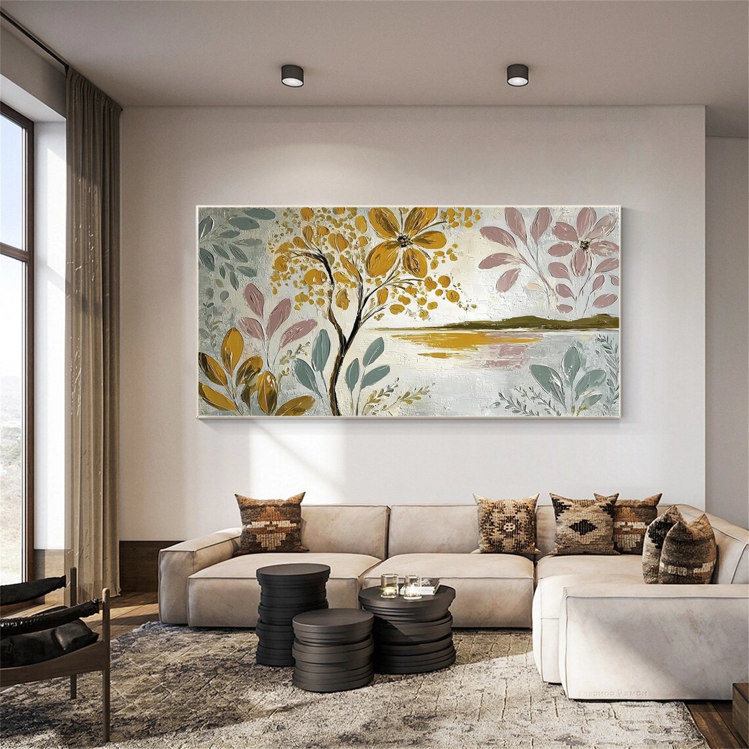 Tree And Flower Abstract Wall Art #TF198