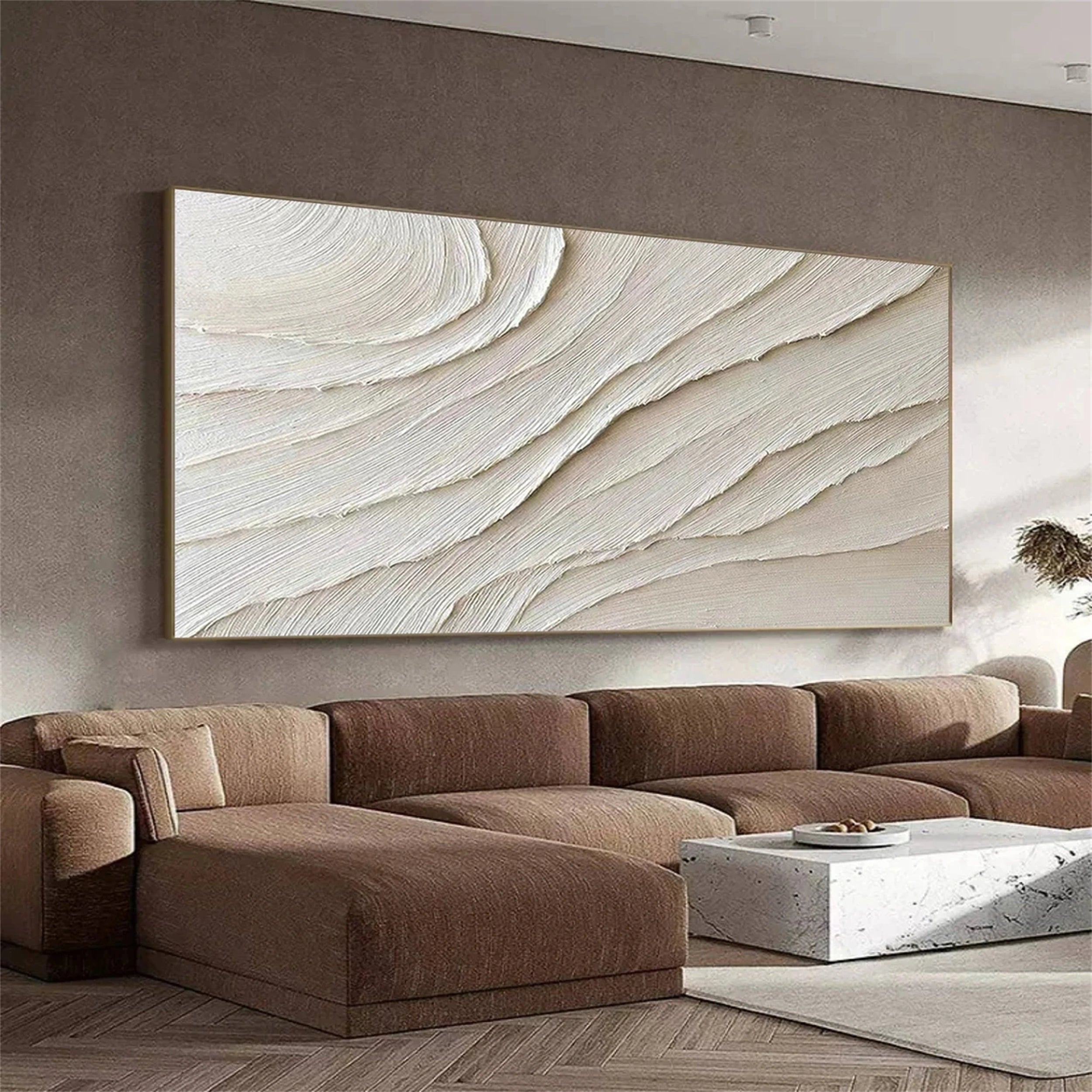 White Textured Minimalist Wall Art #WT170