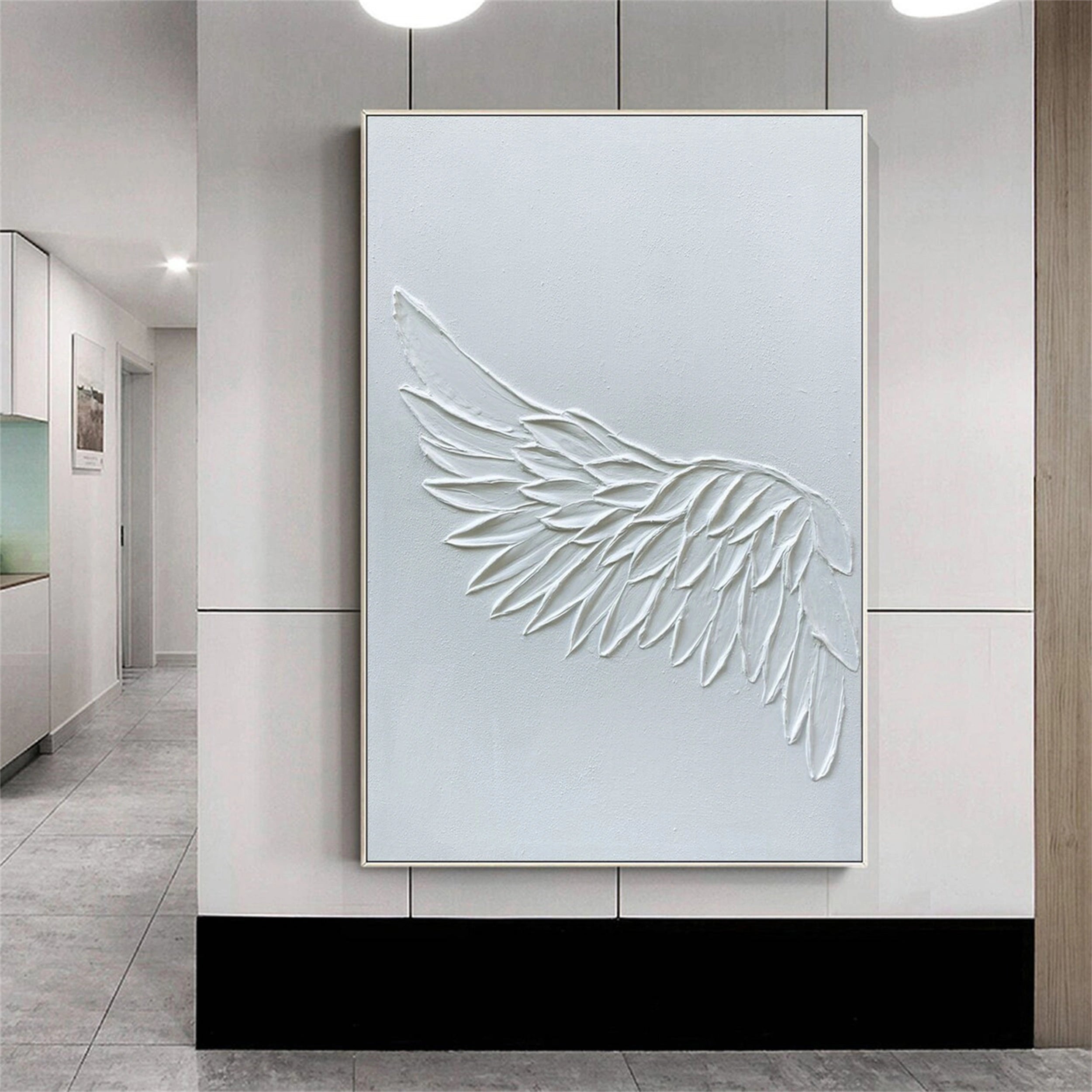 White Textured Minimalist Wall Art #WT063