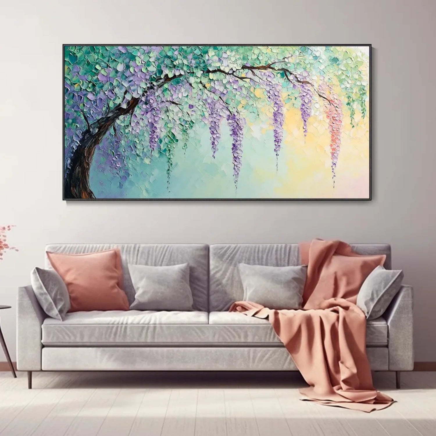 Colorful Tree And Flower Painting #TF084