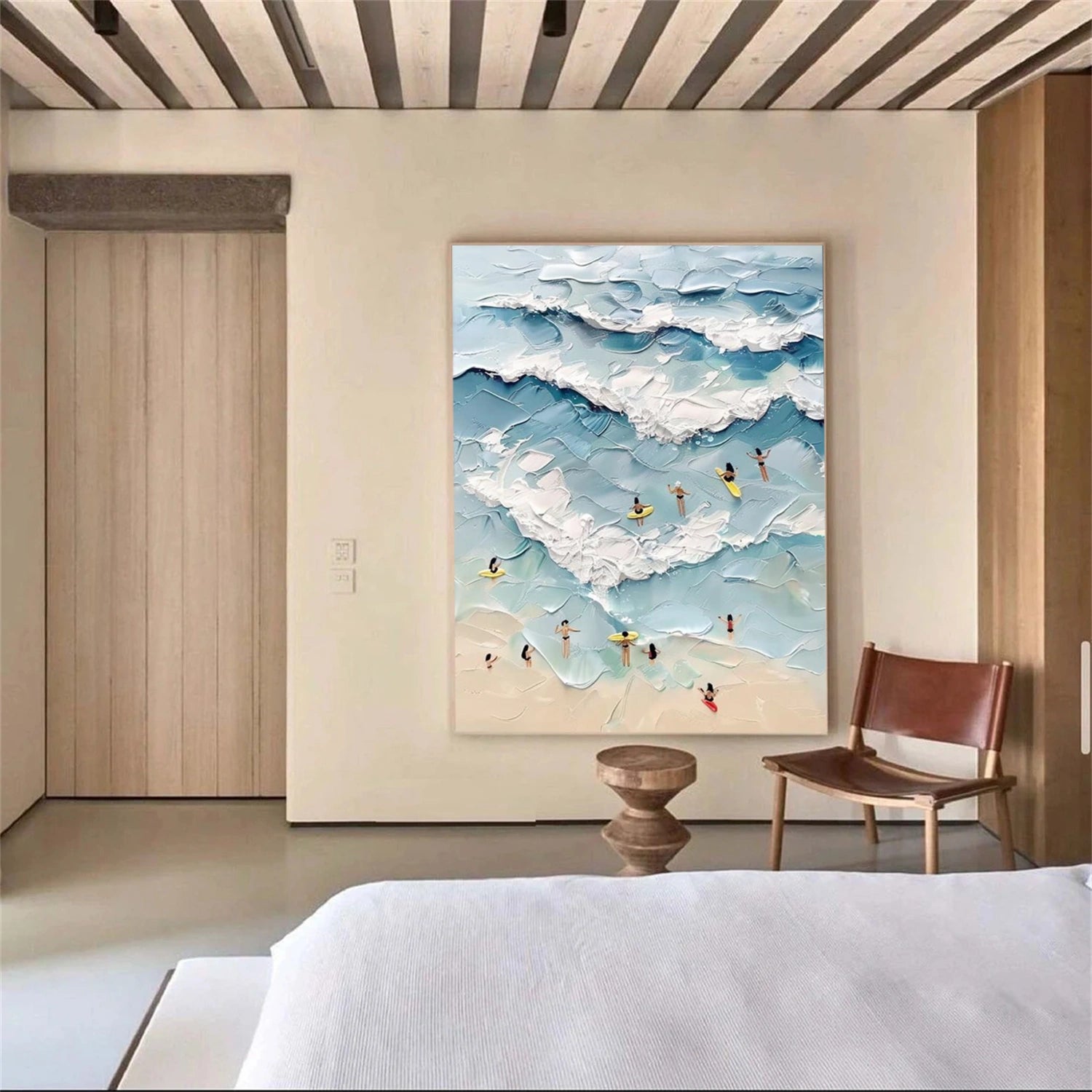 Surfing Sport Textured Wall Art #BA058