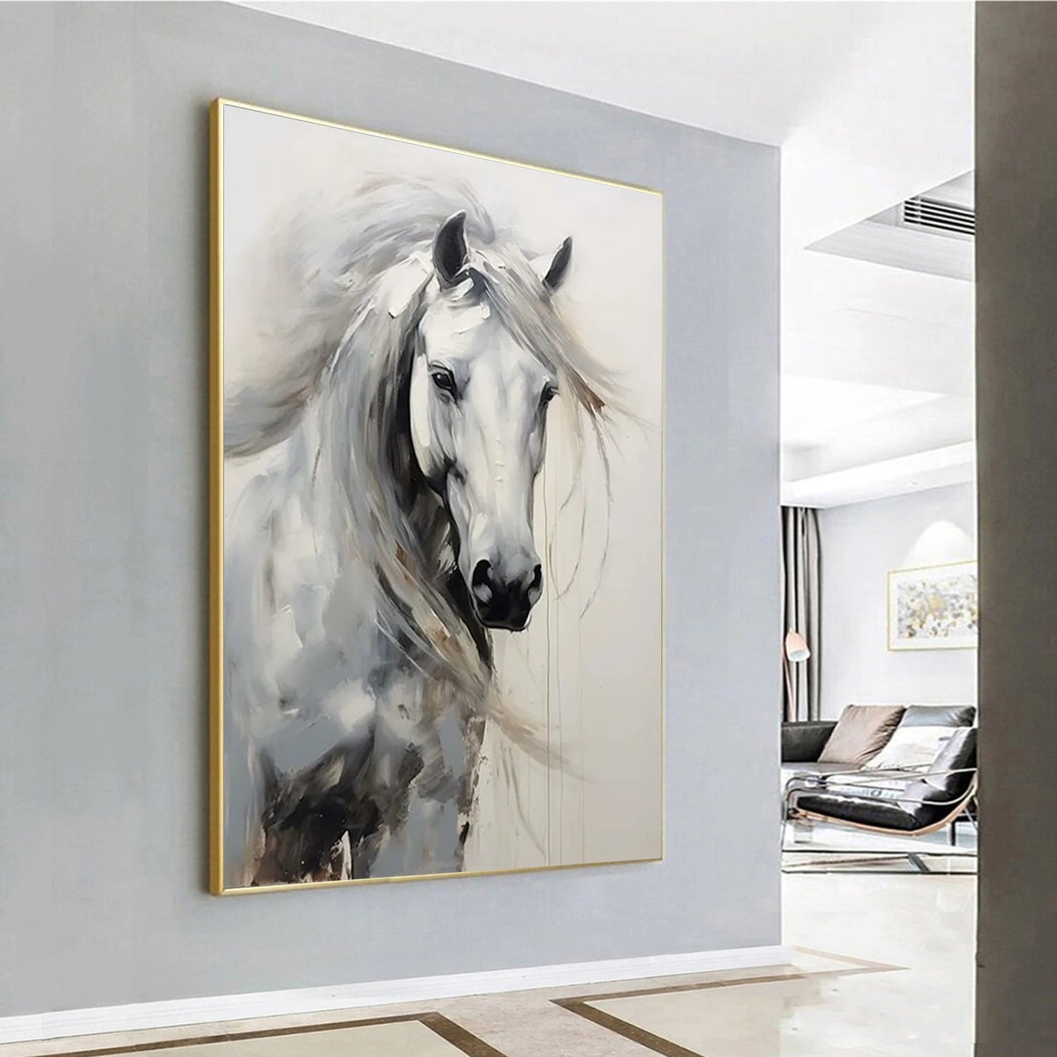 Abstract Animal Art Horse Wall Art #AT032