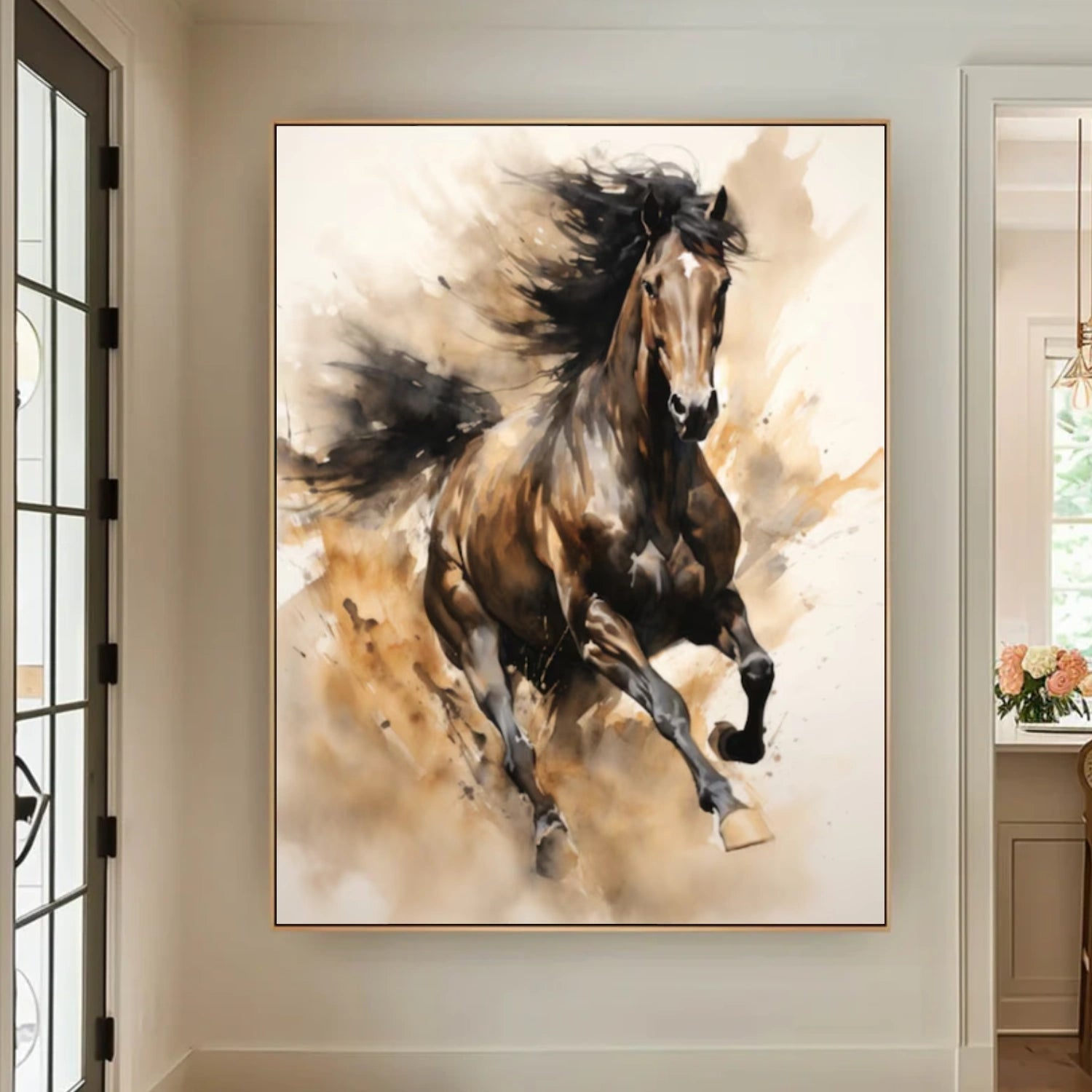 Abstract Animal Art Horse Wall Art #AT043