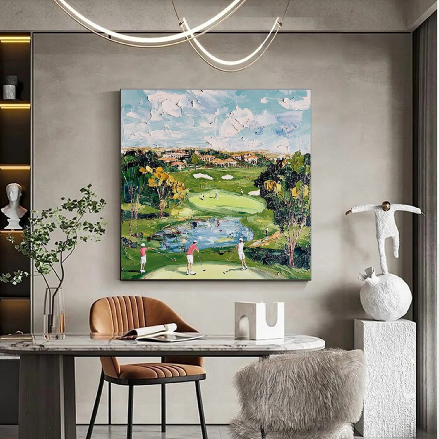 Golf Sport Textured Wall Art #BA014
