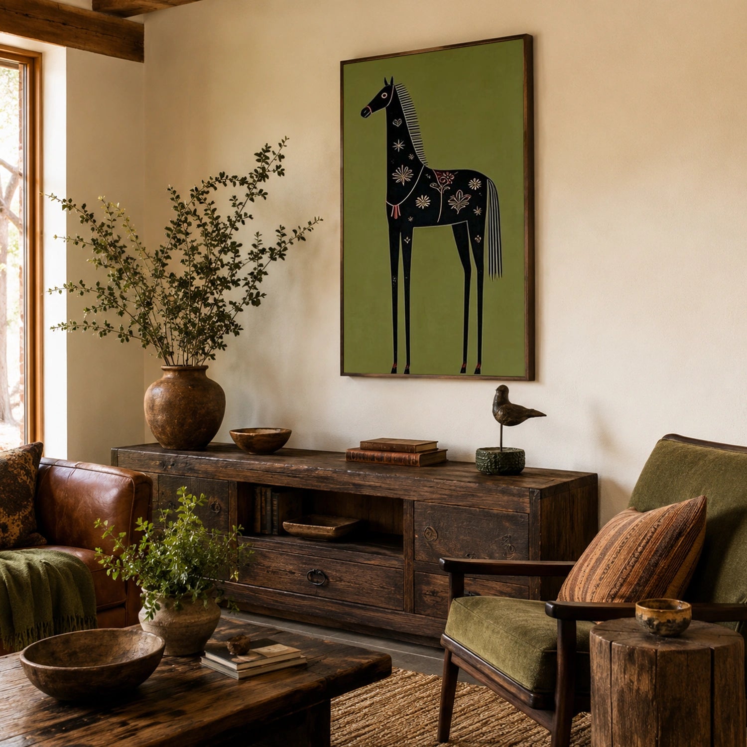 Abstract Animal Art Horse Wall Art #AT095