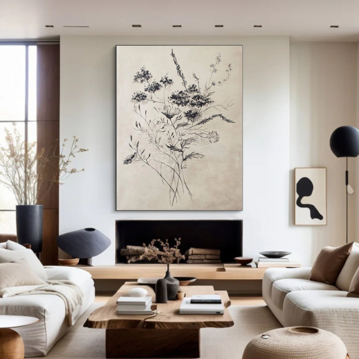 Tree And Flower Abstract Wall Art #TF189