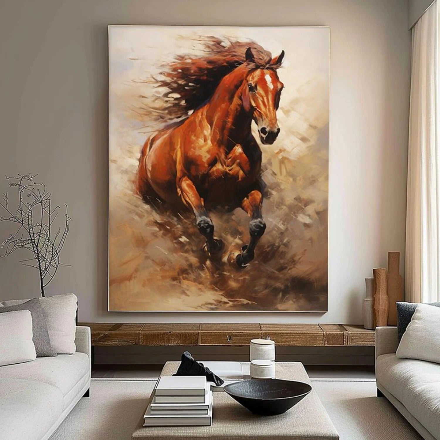 Abstract Animal Art Horse Wall Art #AT045