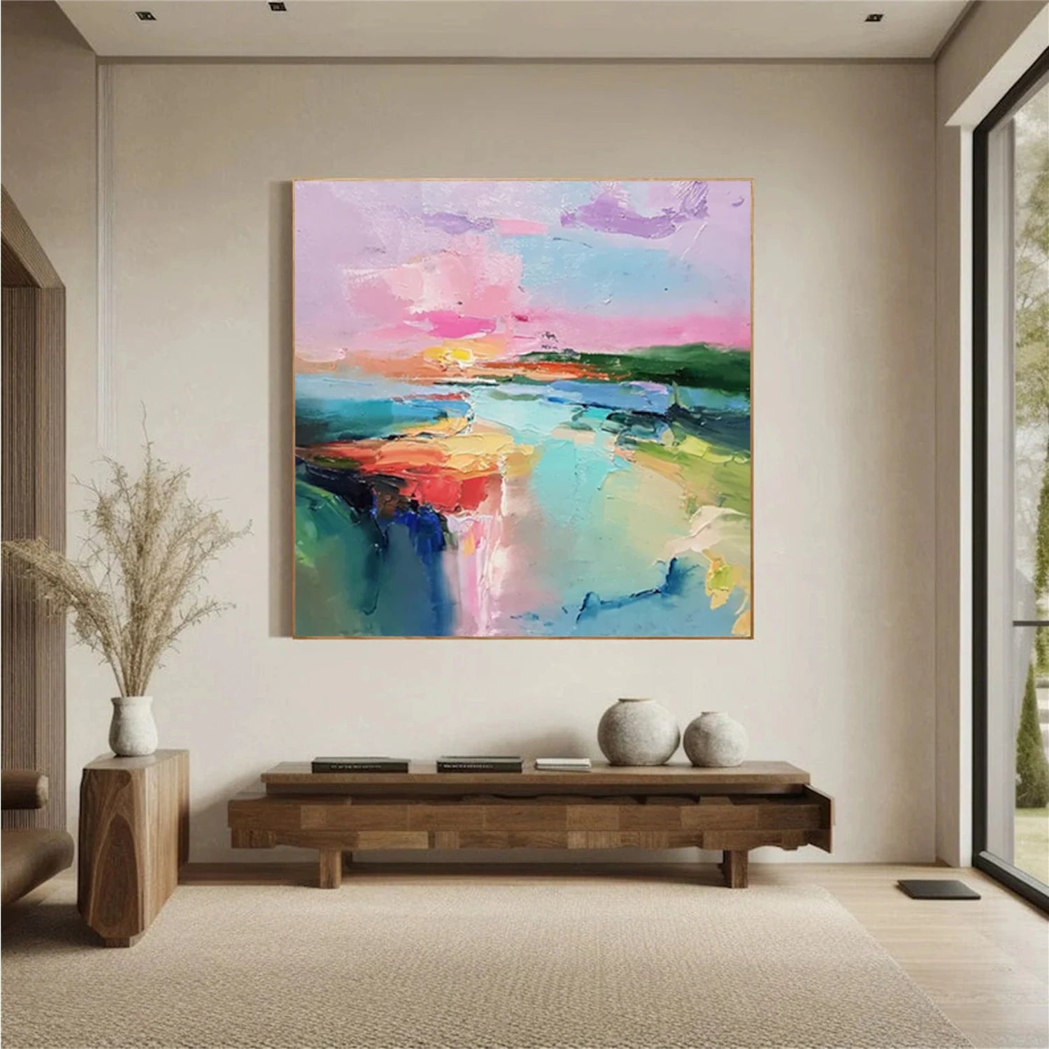 Colorful Abstract Textured Wall Art #AW106