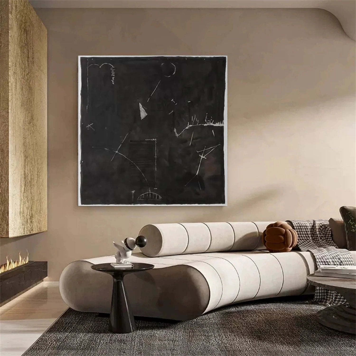 Black and White Minimalist Canvas Art #BT081