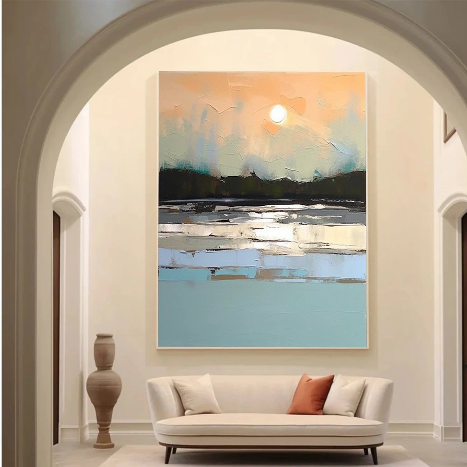 Sky And Ocean Abstract Wall Art #SO277