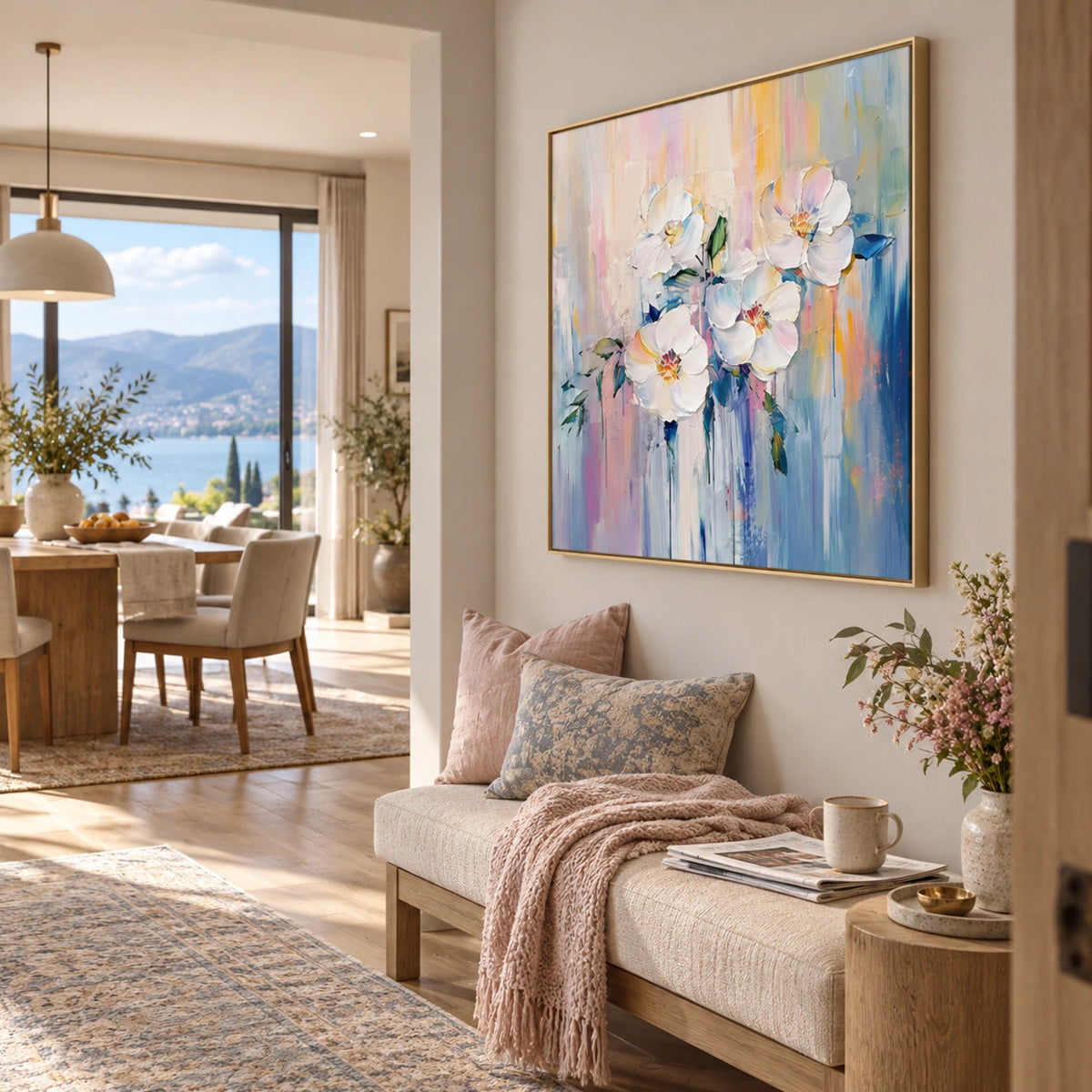 Tree And Flower Abstract Wall Art #TF237