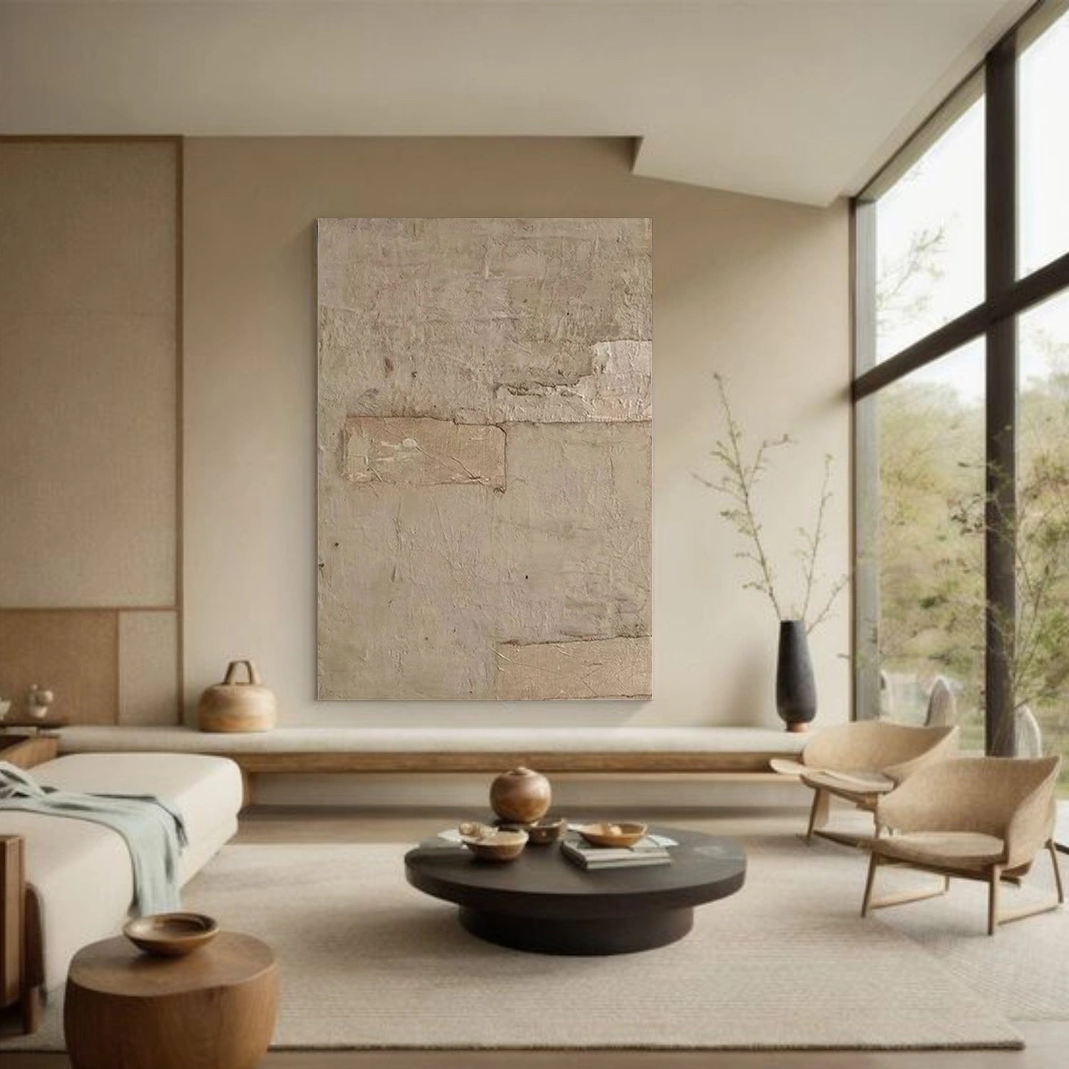 Wabi Sabi Abstract Canvas Art #WA253