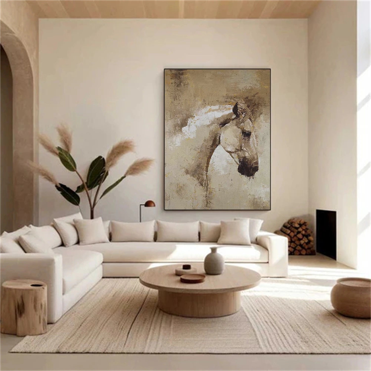 Abstract Animal Art Horse Texture Wall Art #AT018
