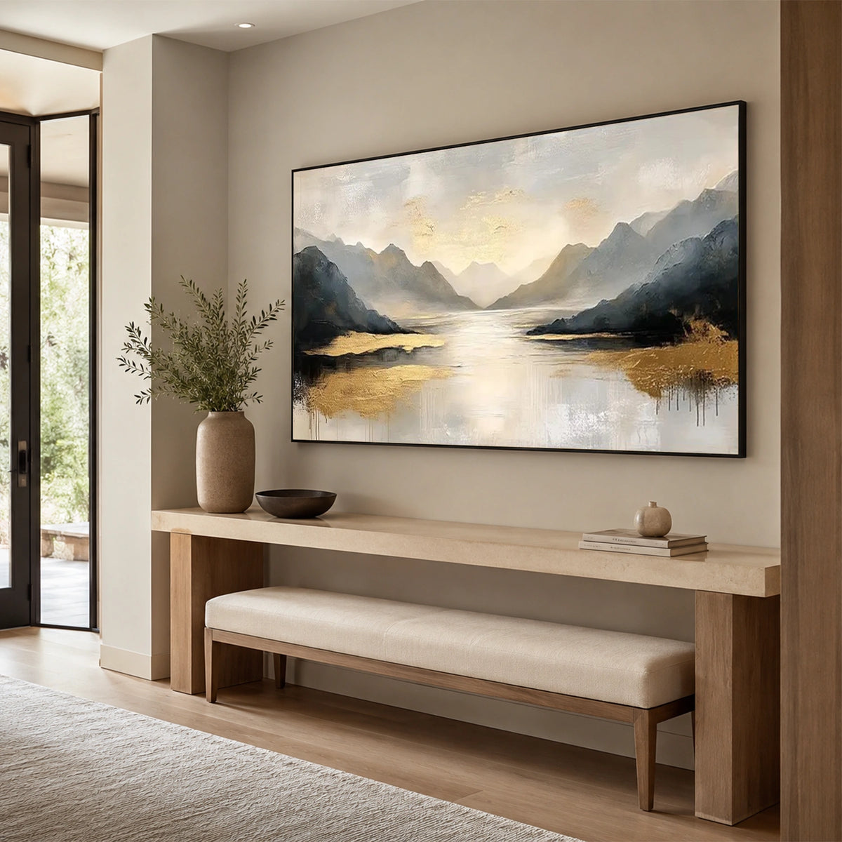 Abstract Mountain Canvas Art #WT275