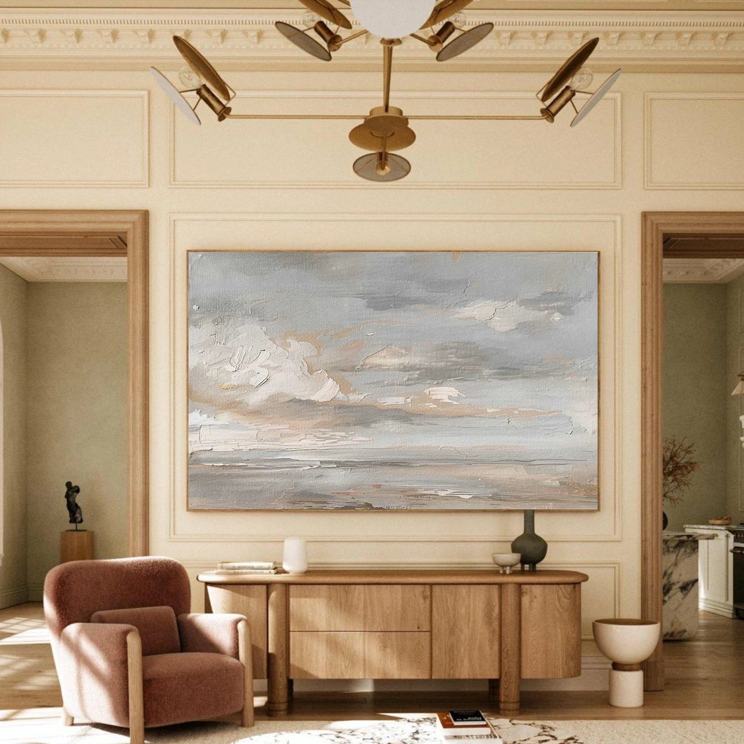 Sky And Ocean Abstract Wall Art #SO401