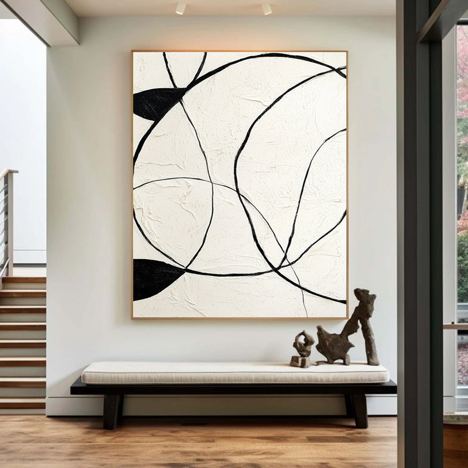 Black and White Abstract Wall Art #AW246