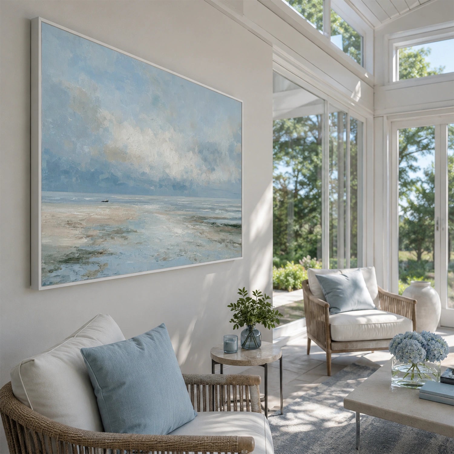 Sky And Ocean Abstract Wall Art #SO435