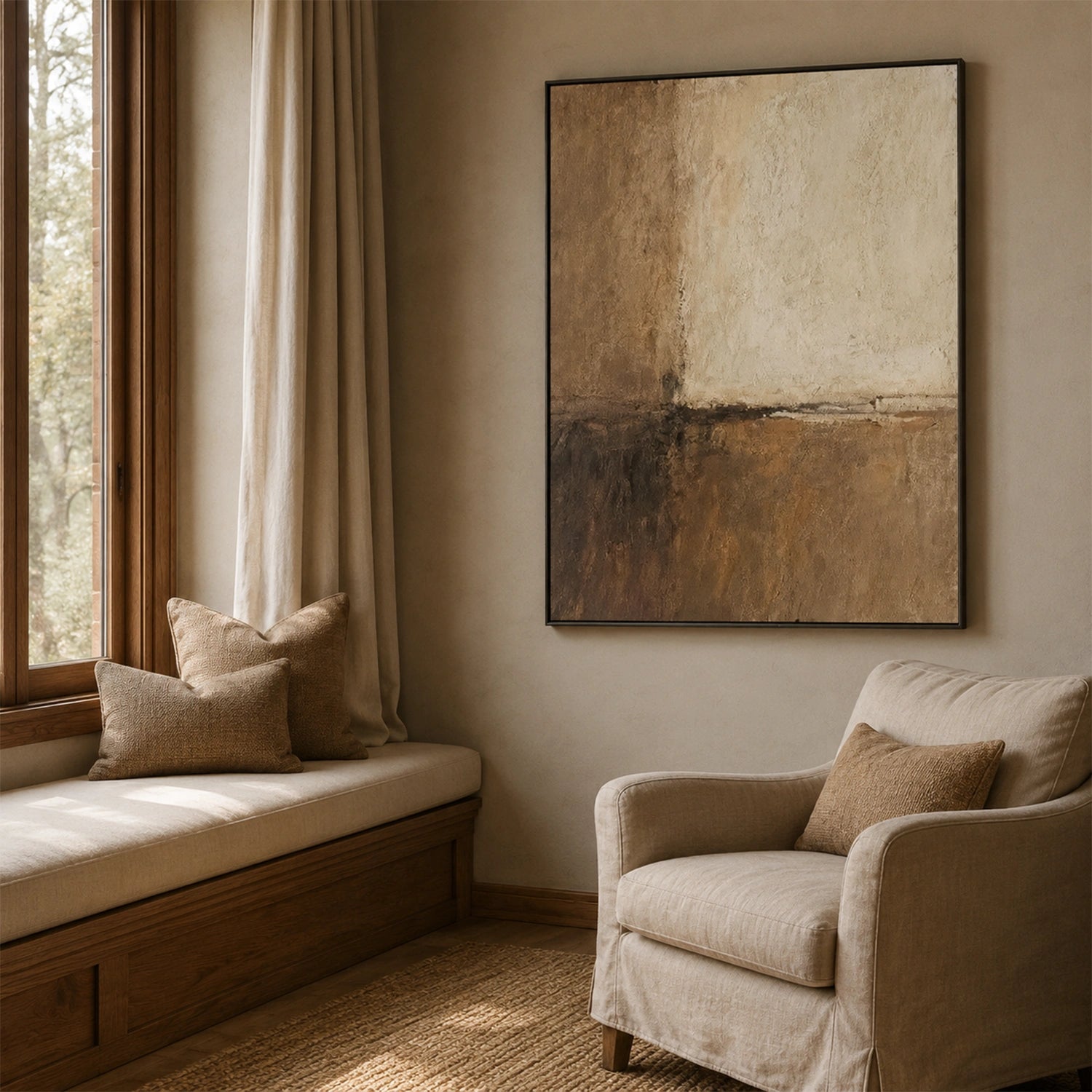 Wabi Sabi Abstract Canvas Art #WA274