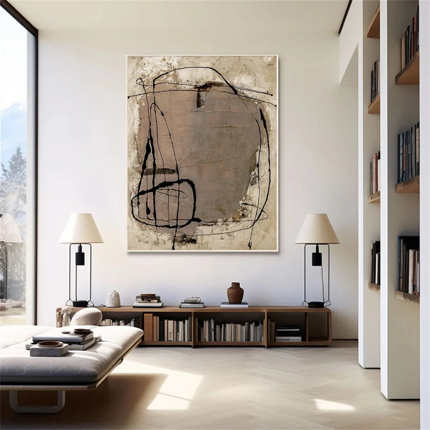 Wabi Sabi Abstract Canvas Art #WA201