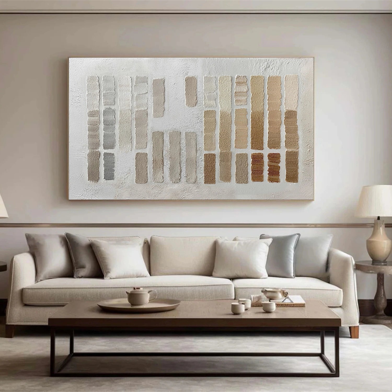Wabi Sabi Abstract Textured Canvas Art #WA249