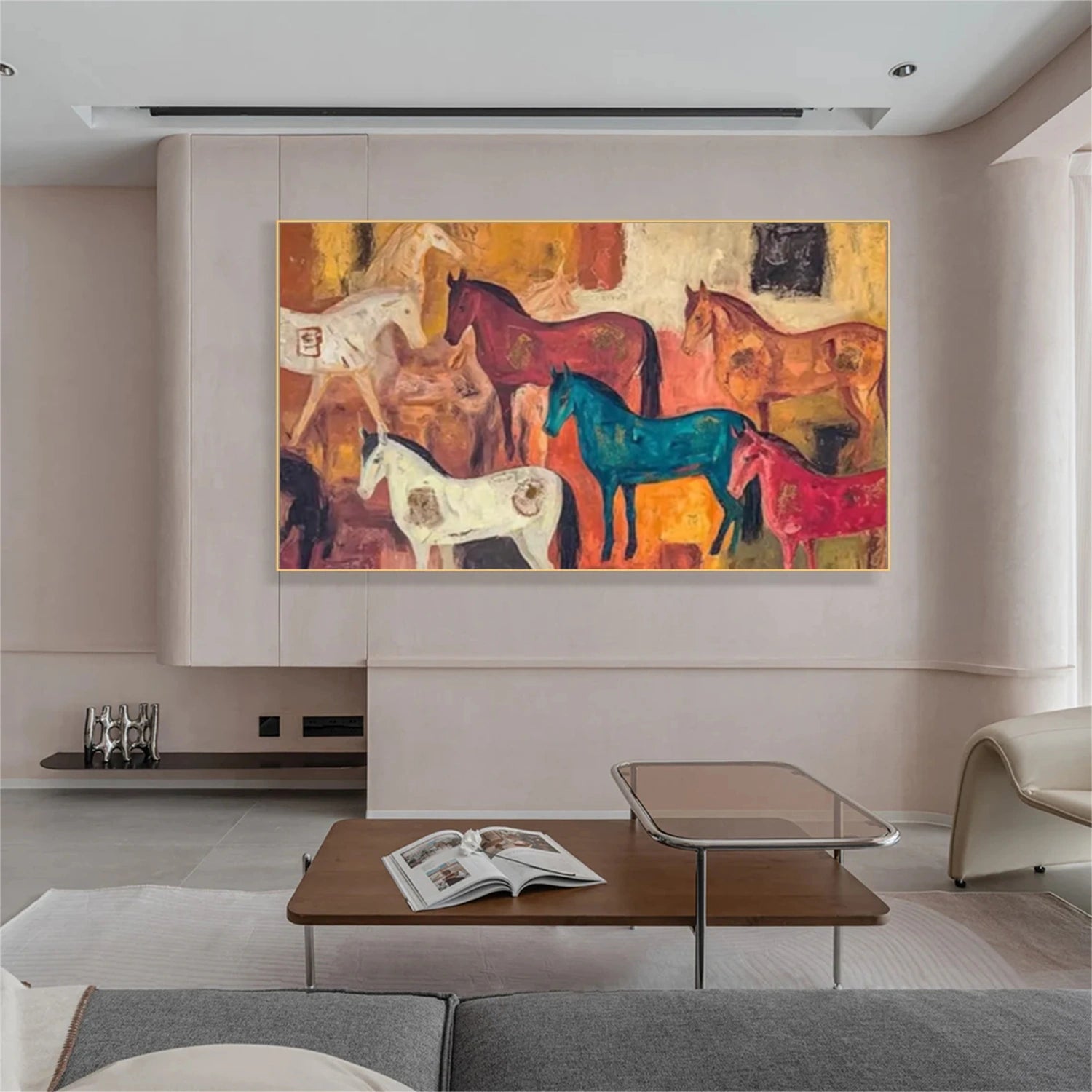 Abstract Animal Art Horse Wall Art #AT048