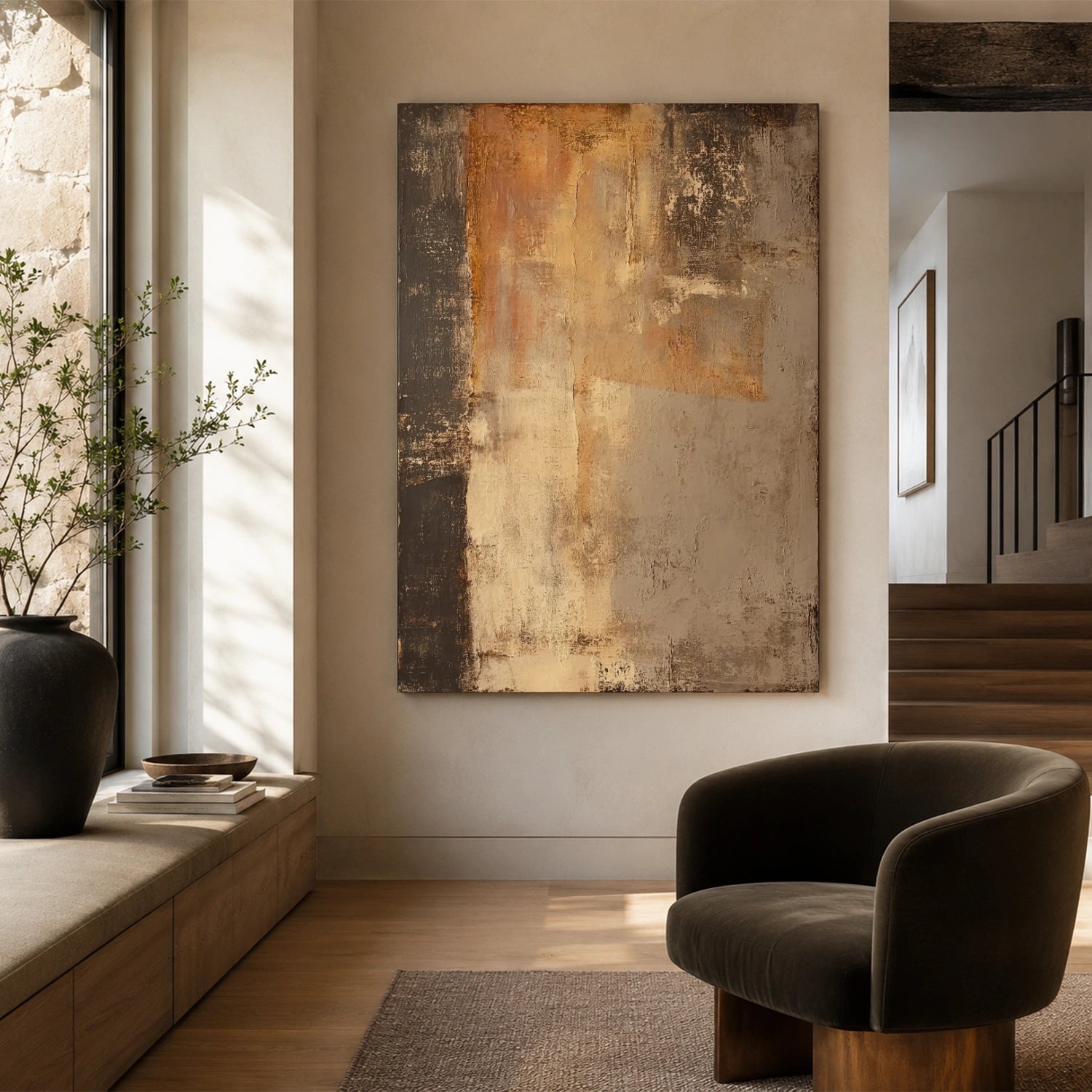Wabi Sabi Abstract Canvas Art #WA262