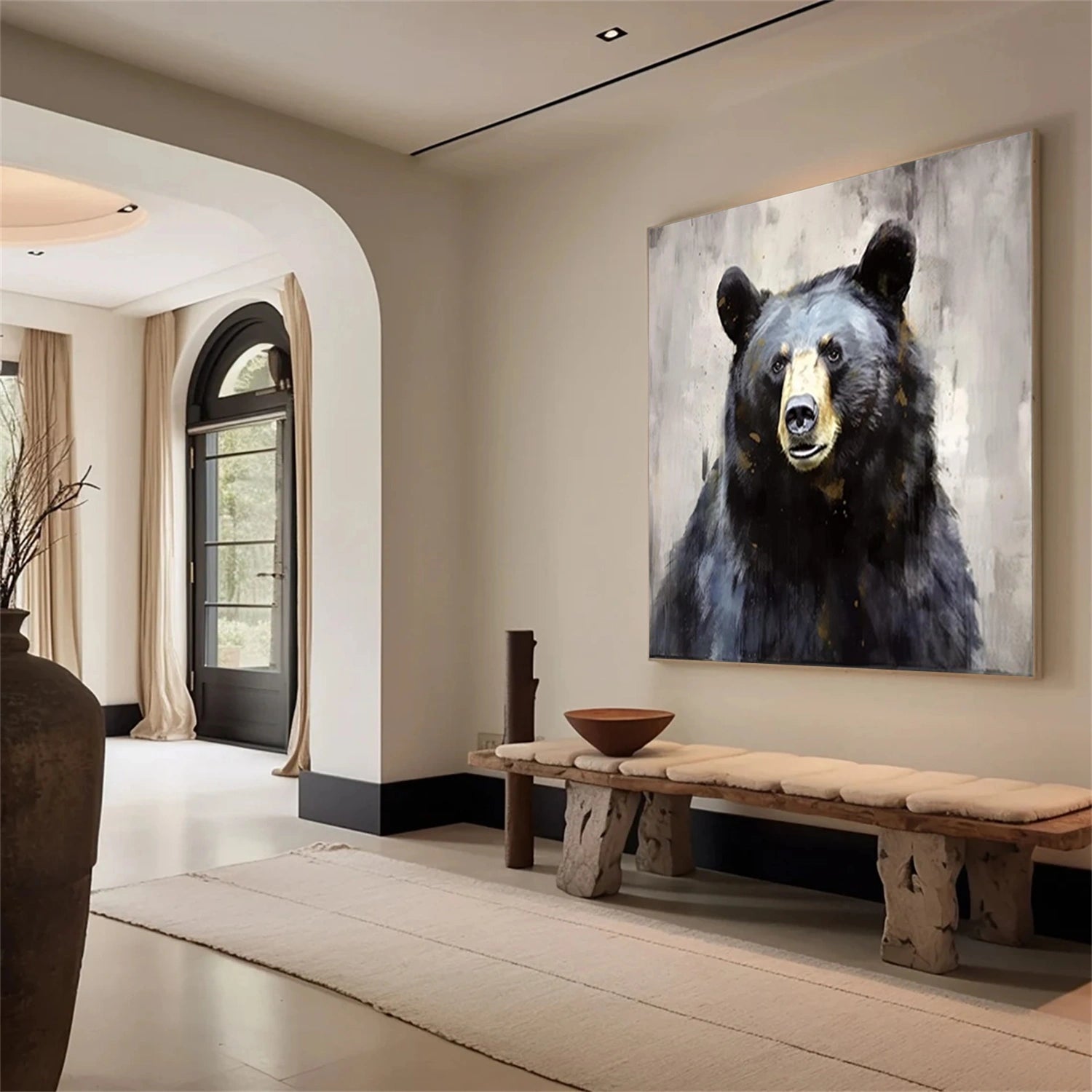 Abstract Animal Art Bear Wall Art #AT031