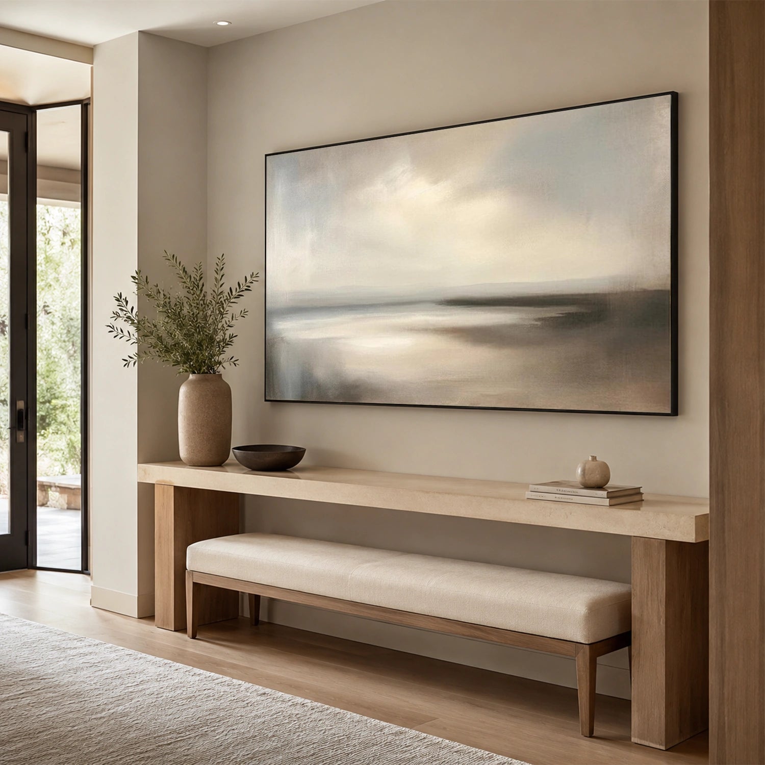 Sky And Ocean Abstract Wall Art #SO444