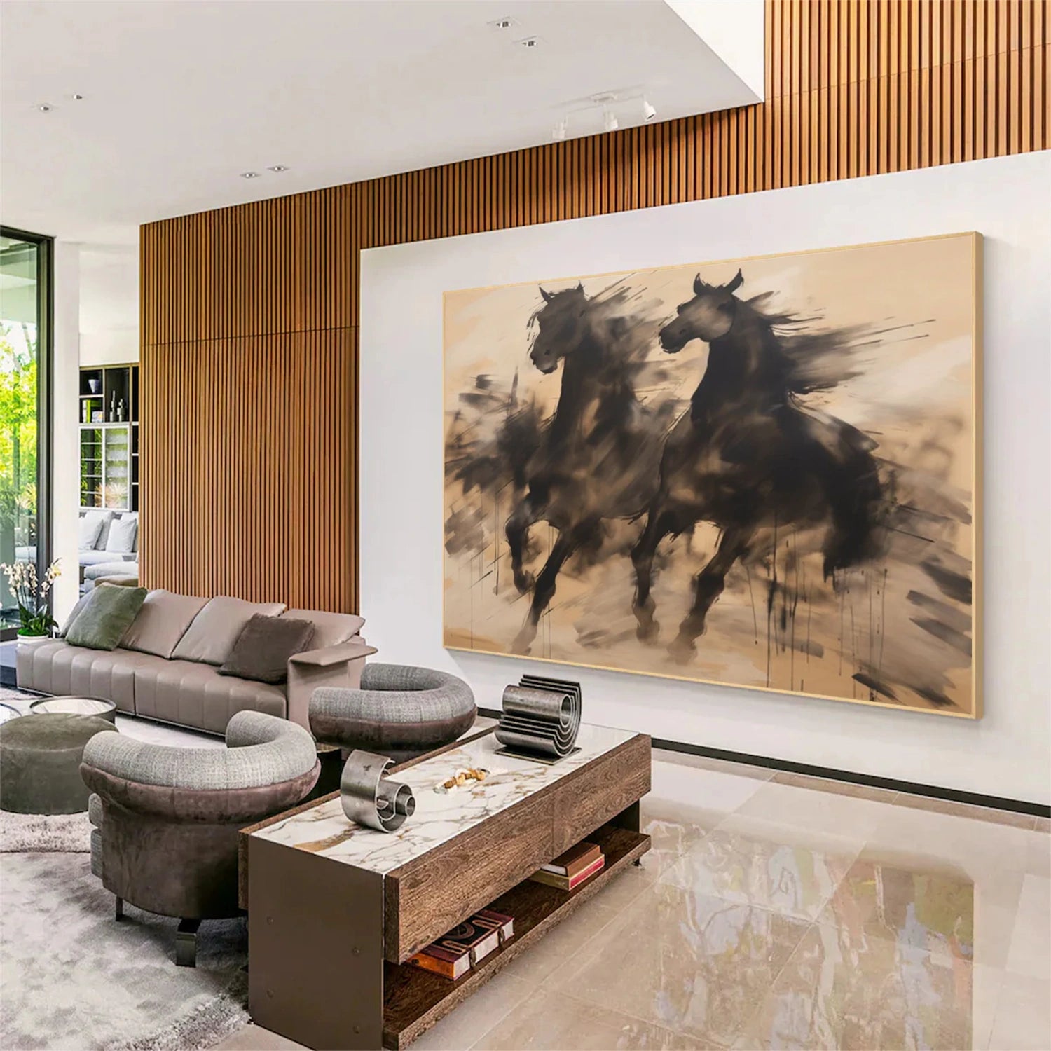 Abstract Animal Art Horse Wall Art #AT026
