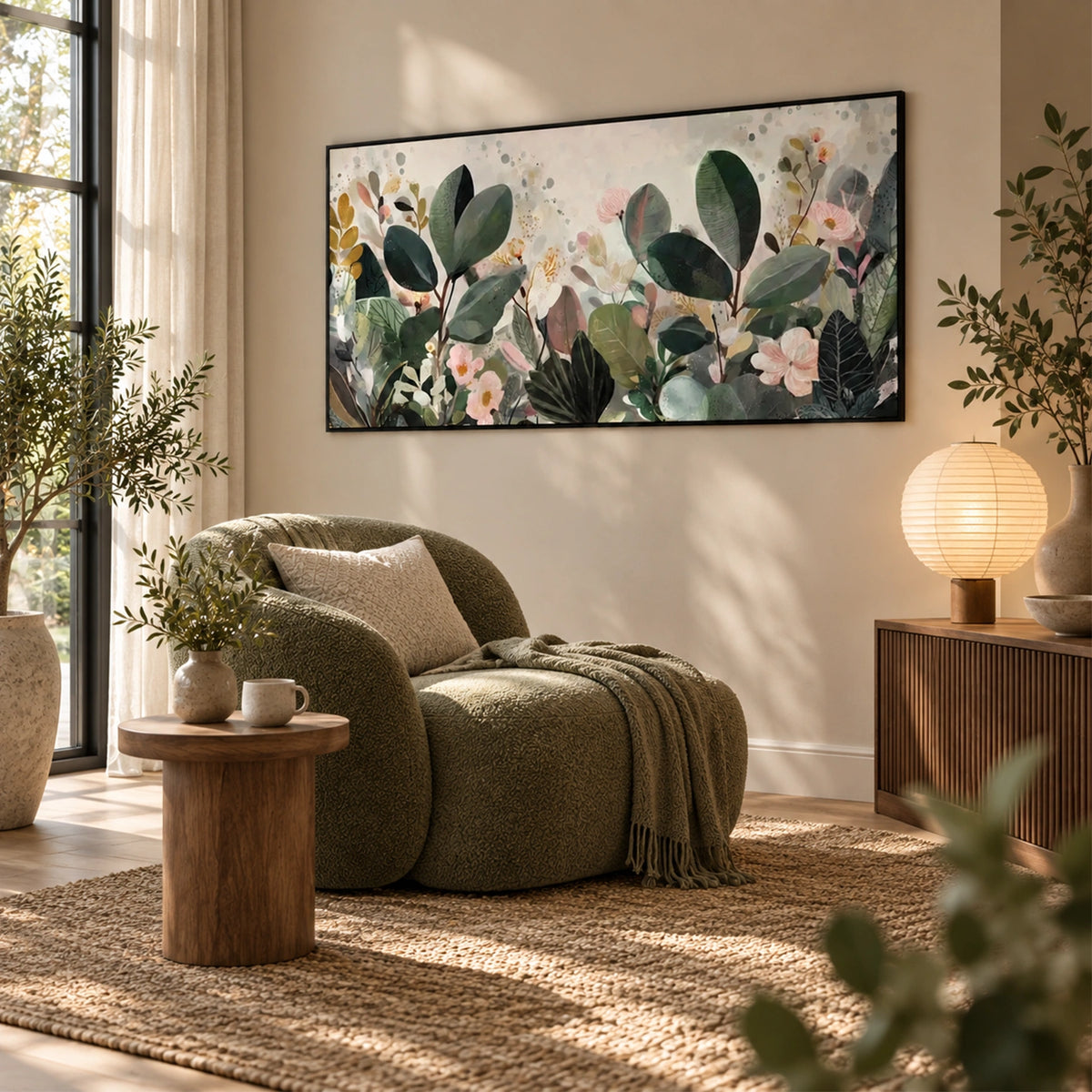 Tree And Flower Abstract Wall Art #TF228