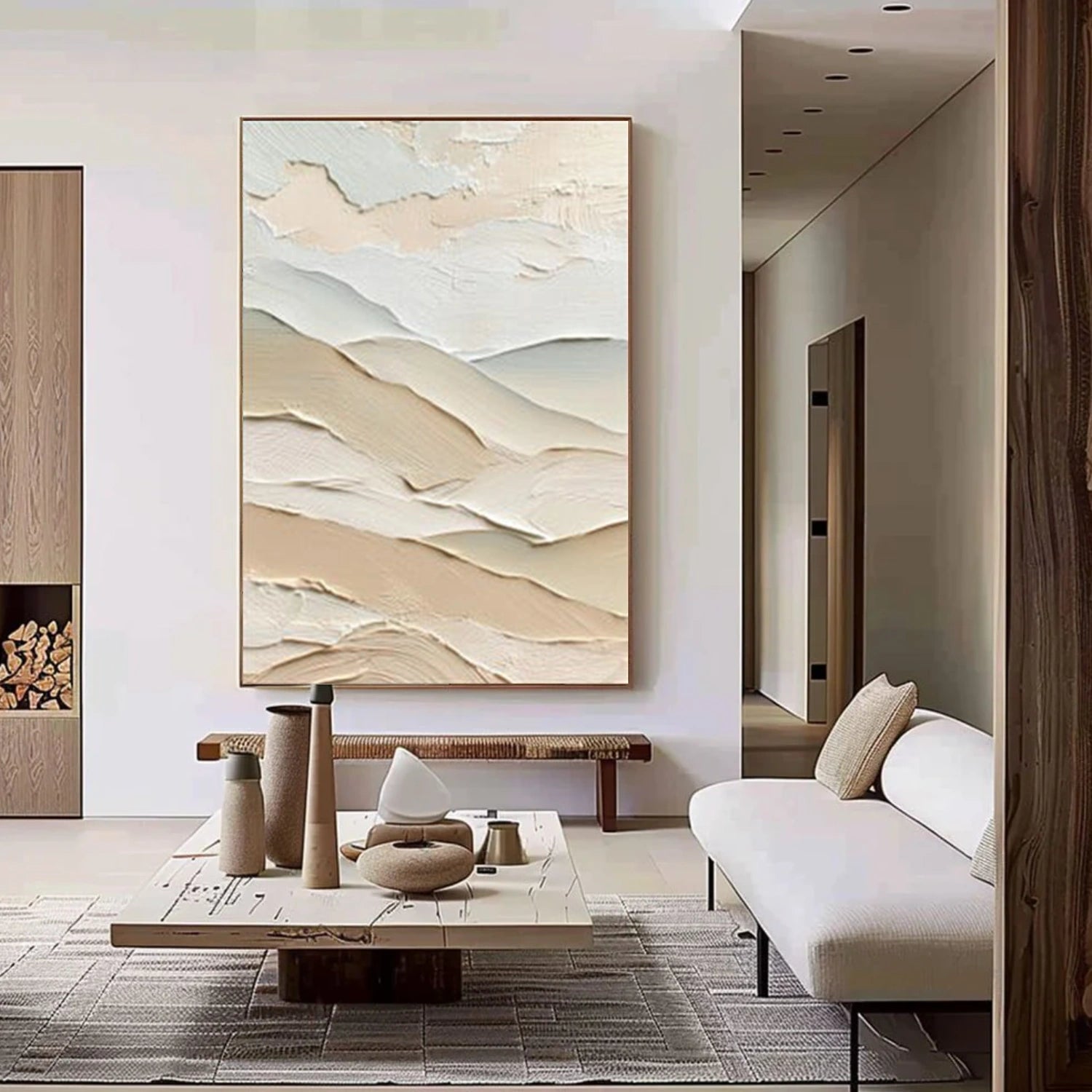 Abstract Mountain Textured Canvas Art #WT239