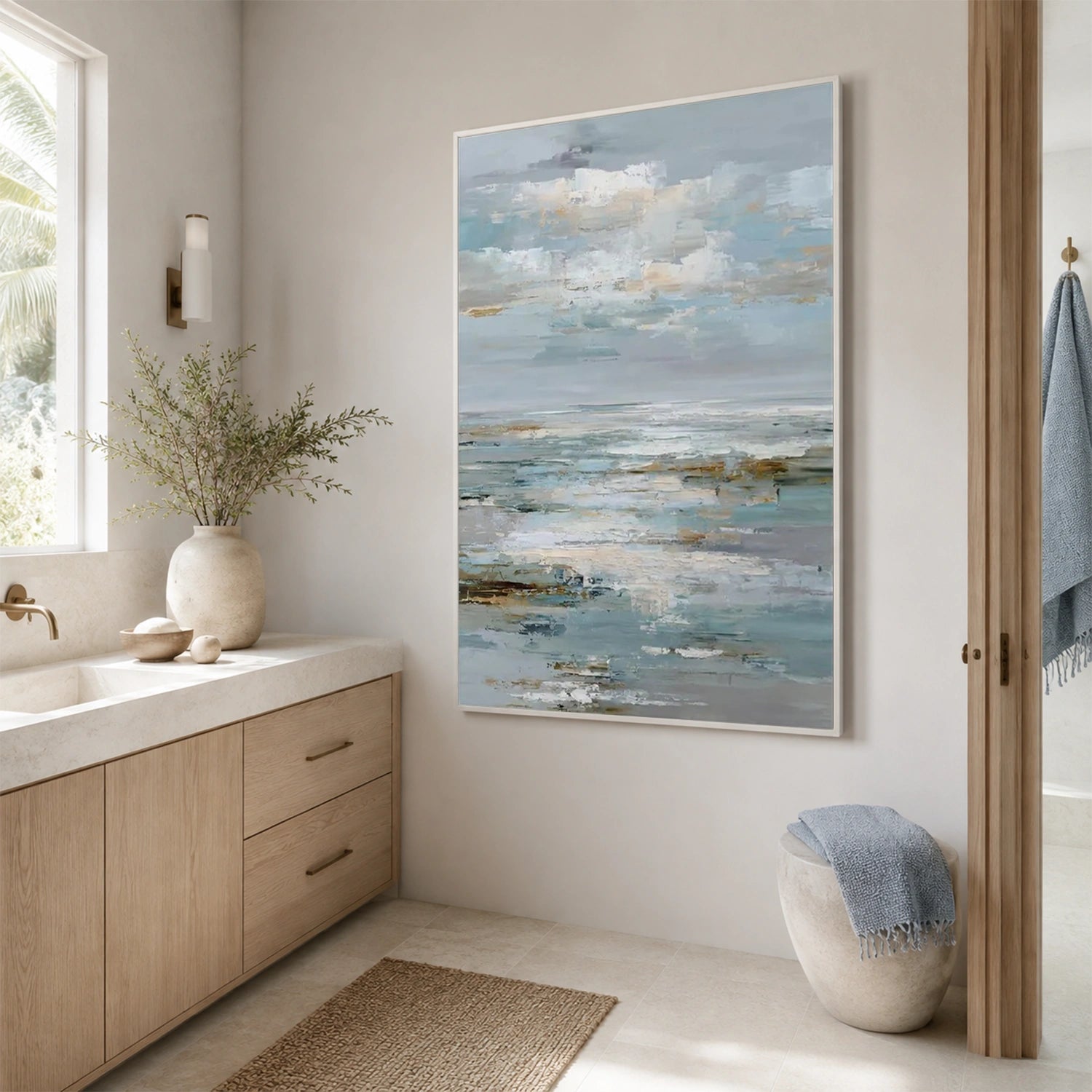 Sky And Ocean Abstract Wall Art #SO449